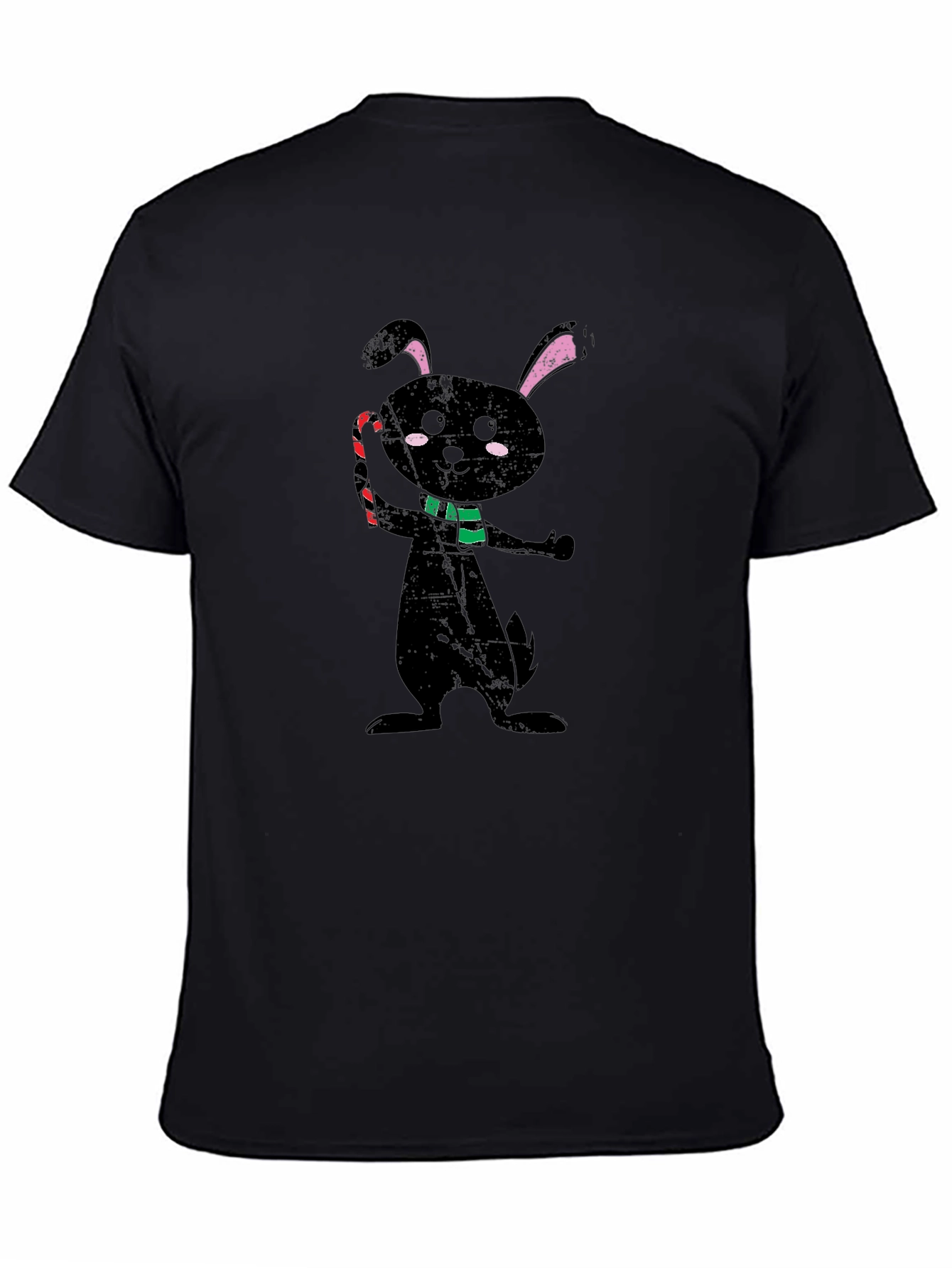 Festive Black Rabbit Graphic Tee
