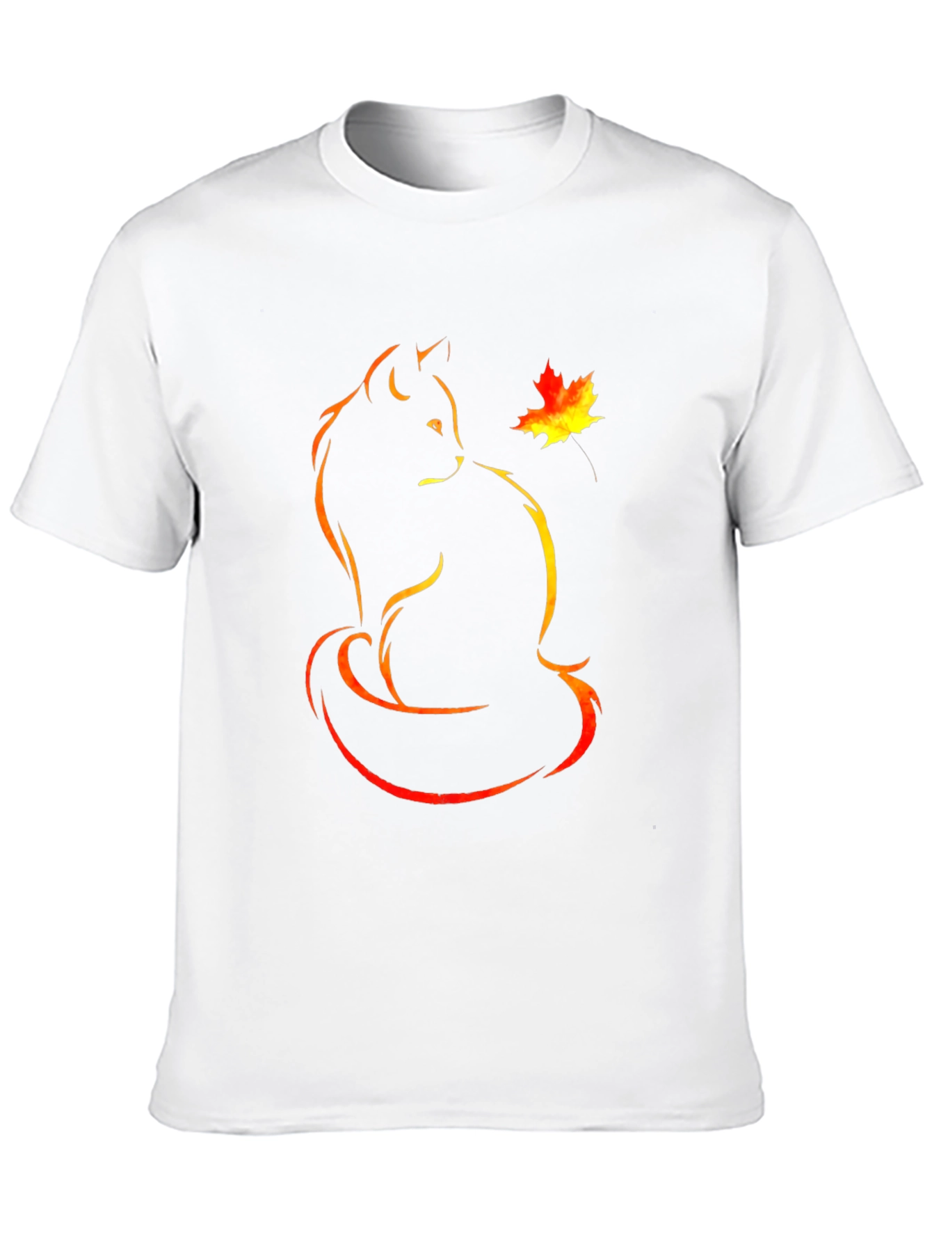 Autumn Cat T-Shirt - Black