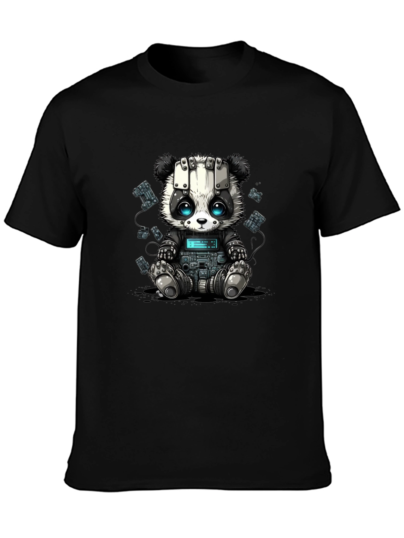 Cyber Panda T-Shirt - Unique Graphic Tee
