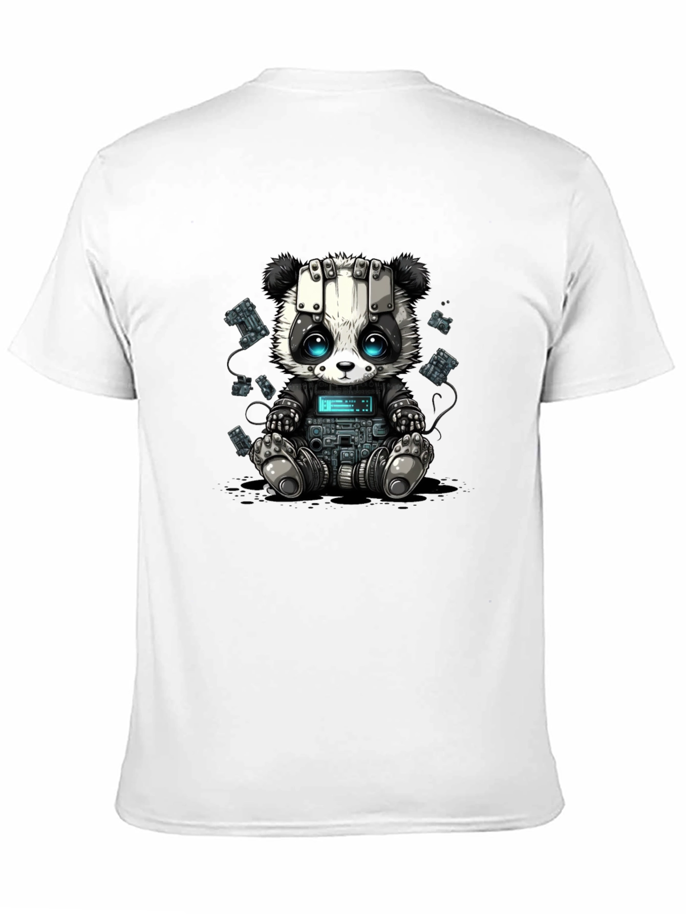 Cyber Panda T-Shirt - Unique Graphic Tee