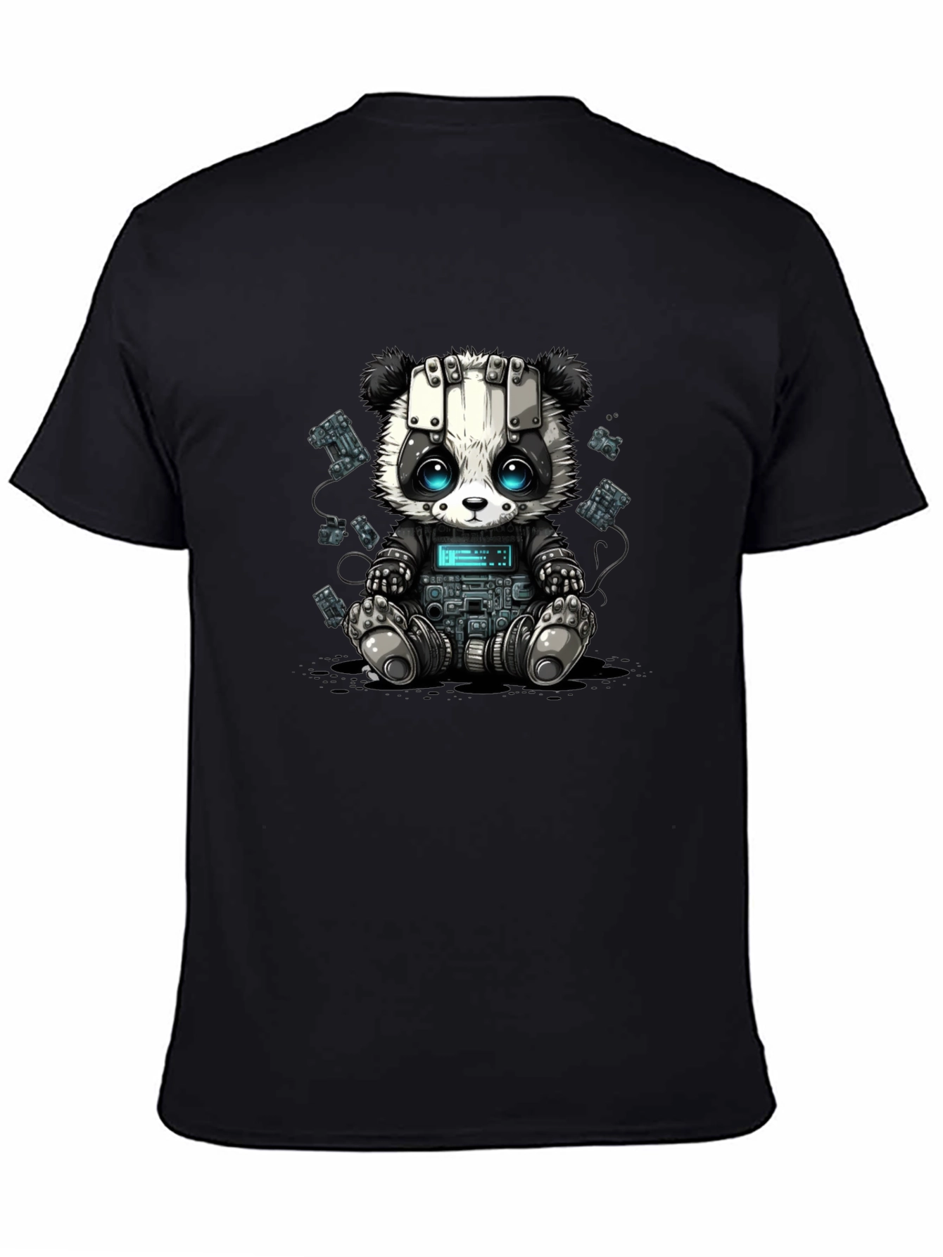 Cyber Panda T-Shirt - Unique Graphic Tee