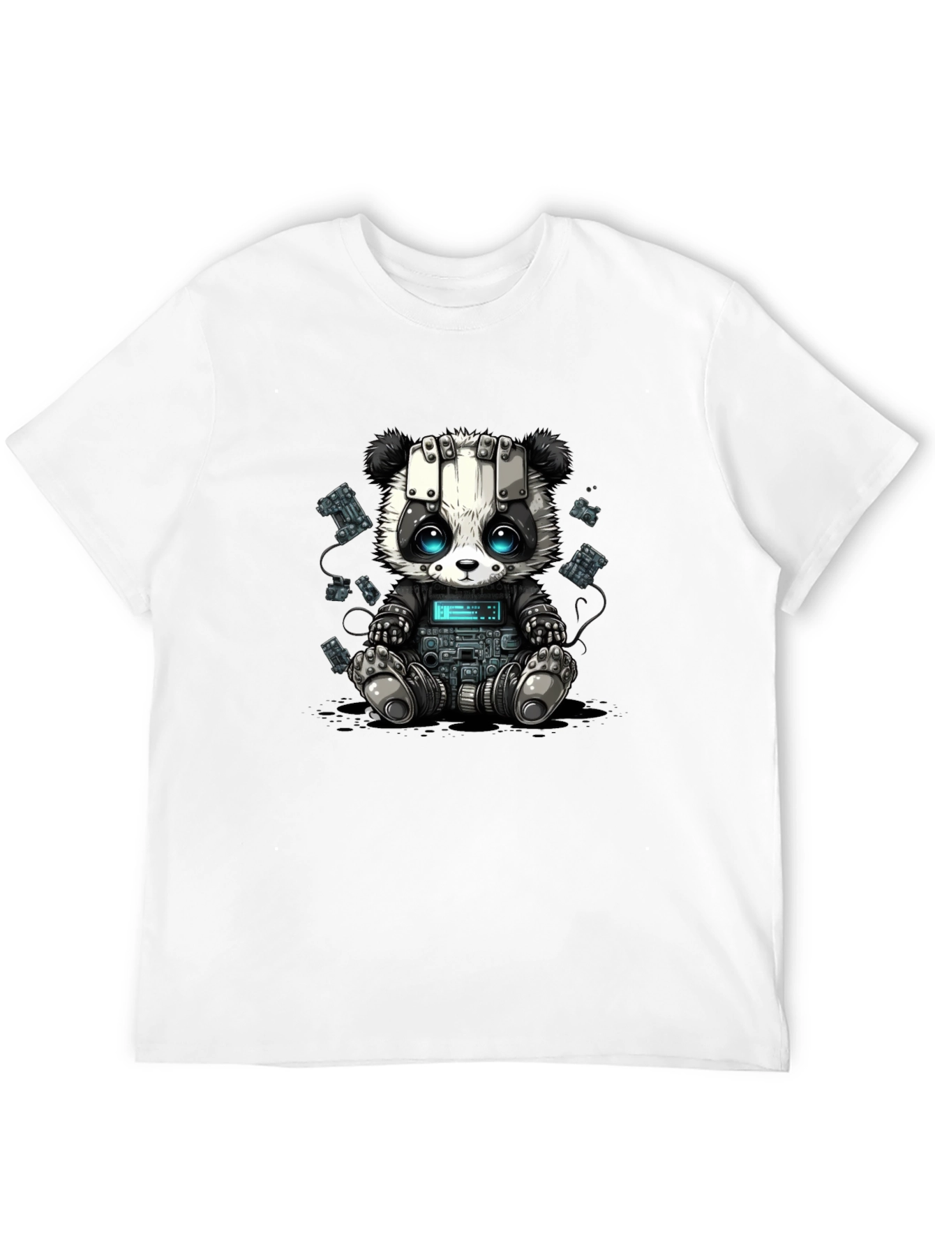 Cyber Panda T-Shirt - Unique Graphic Tee