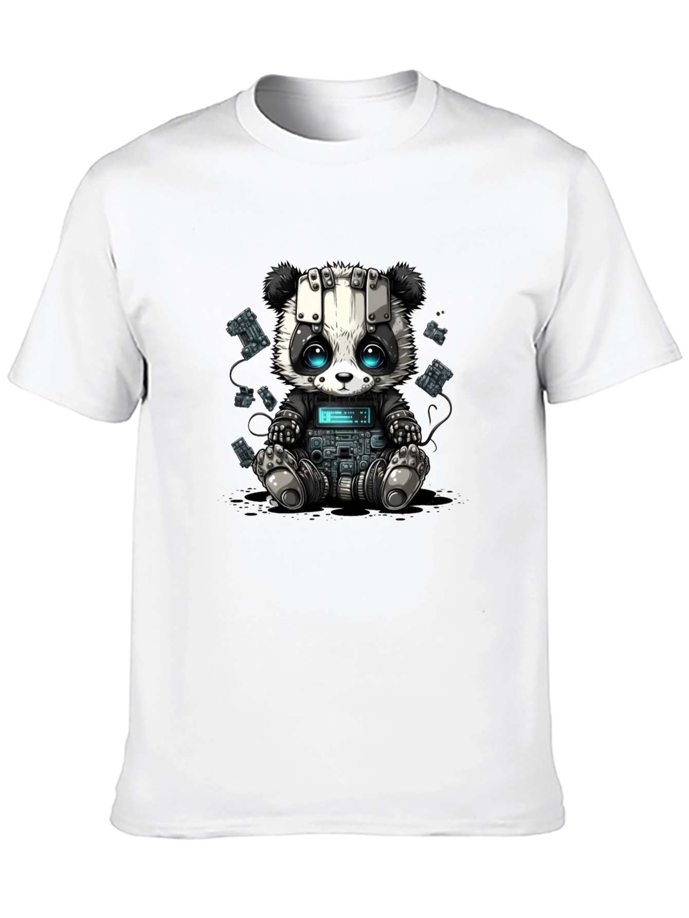 Cyber Panda T-Shirt - Unique Graphic Tee