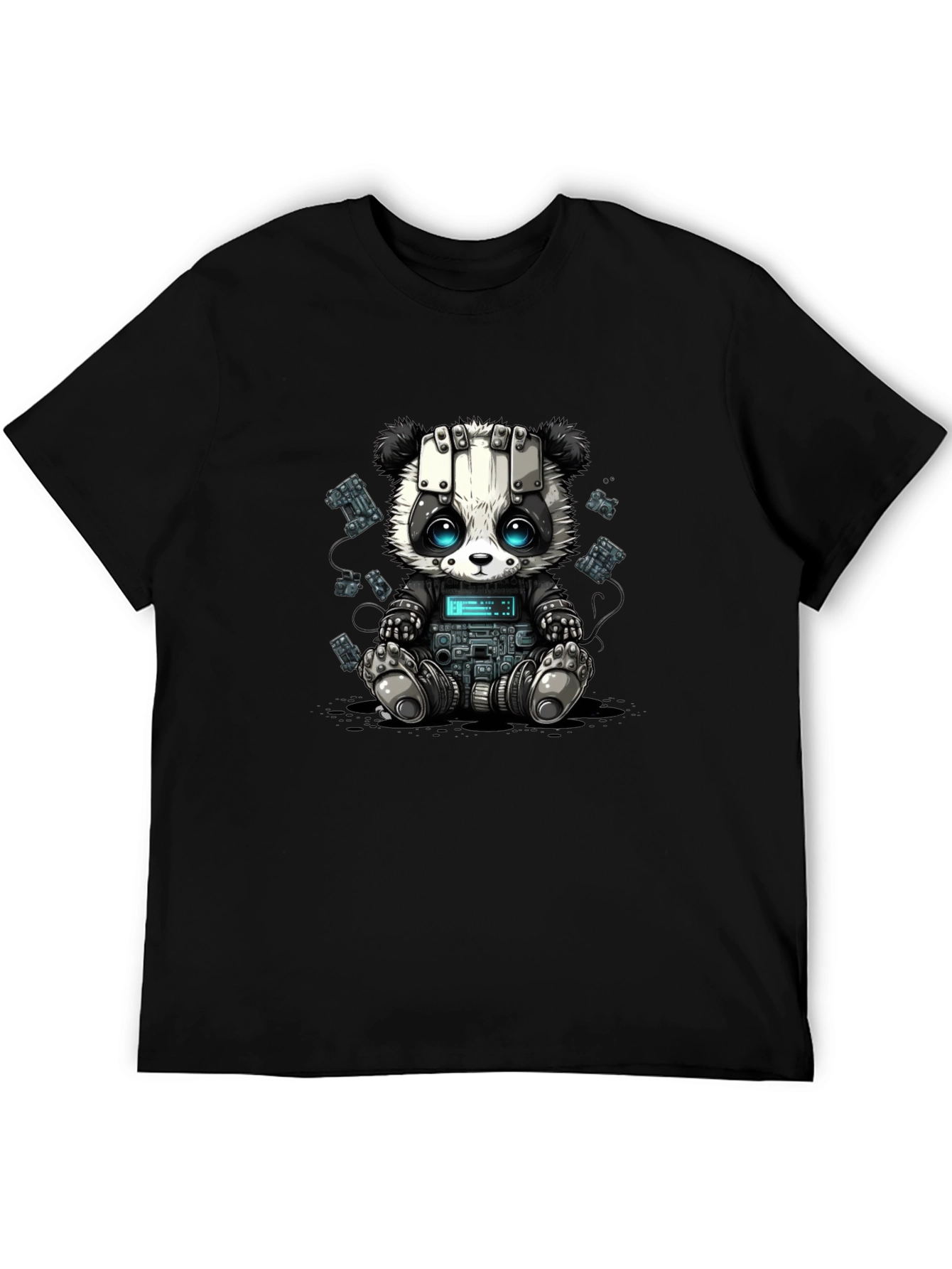 Cyber Panda T-Shirt - Unique Graphic Tee