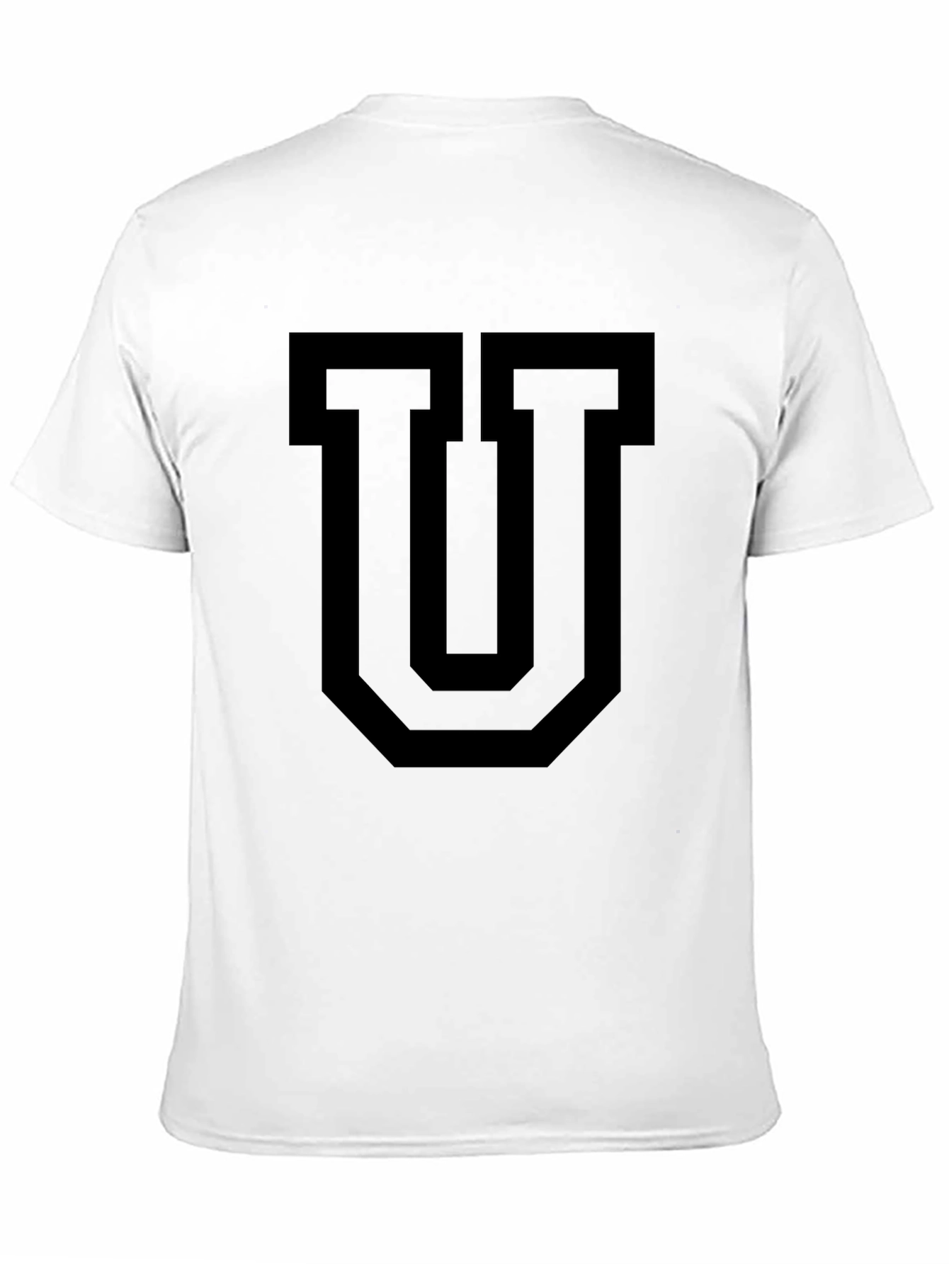Black T-Shirt with Bold Letter U