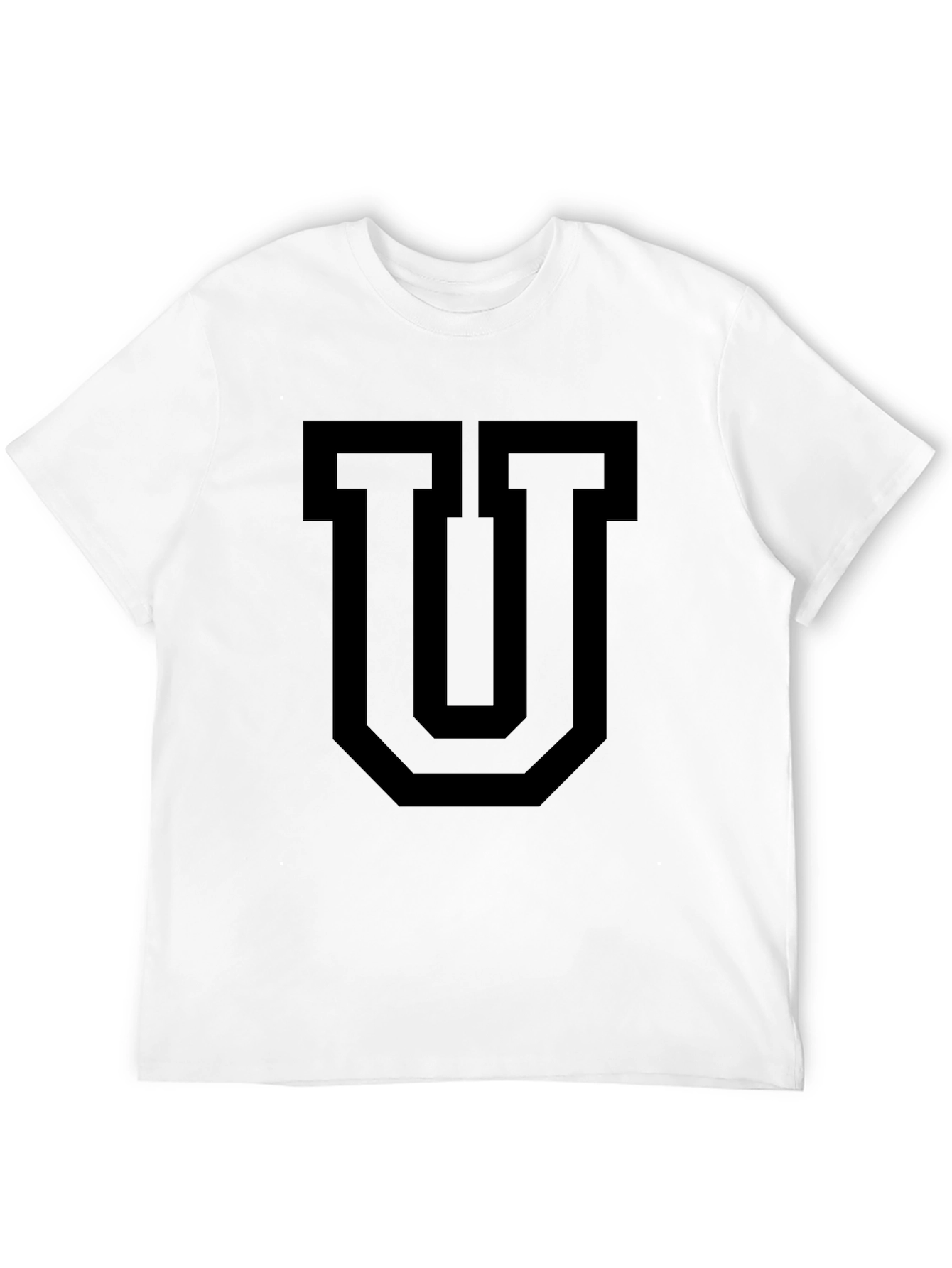 Black T-Shirt with Bold Letter U