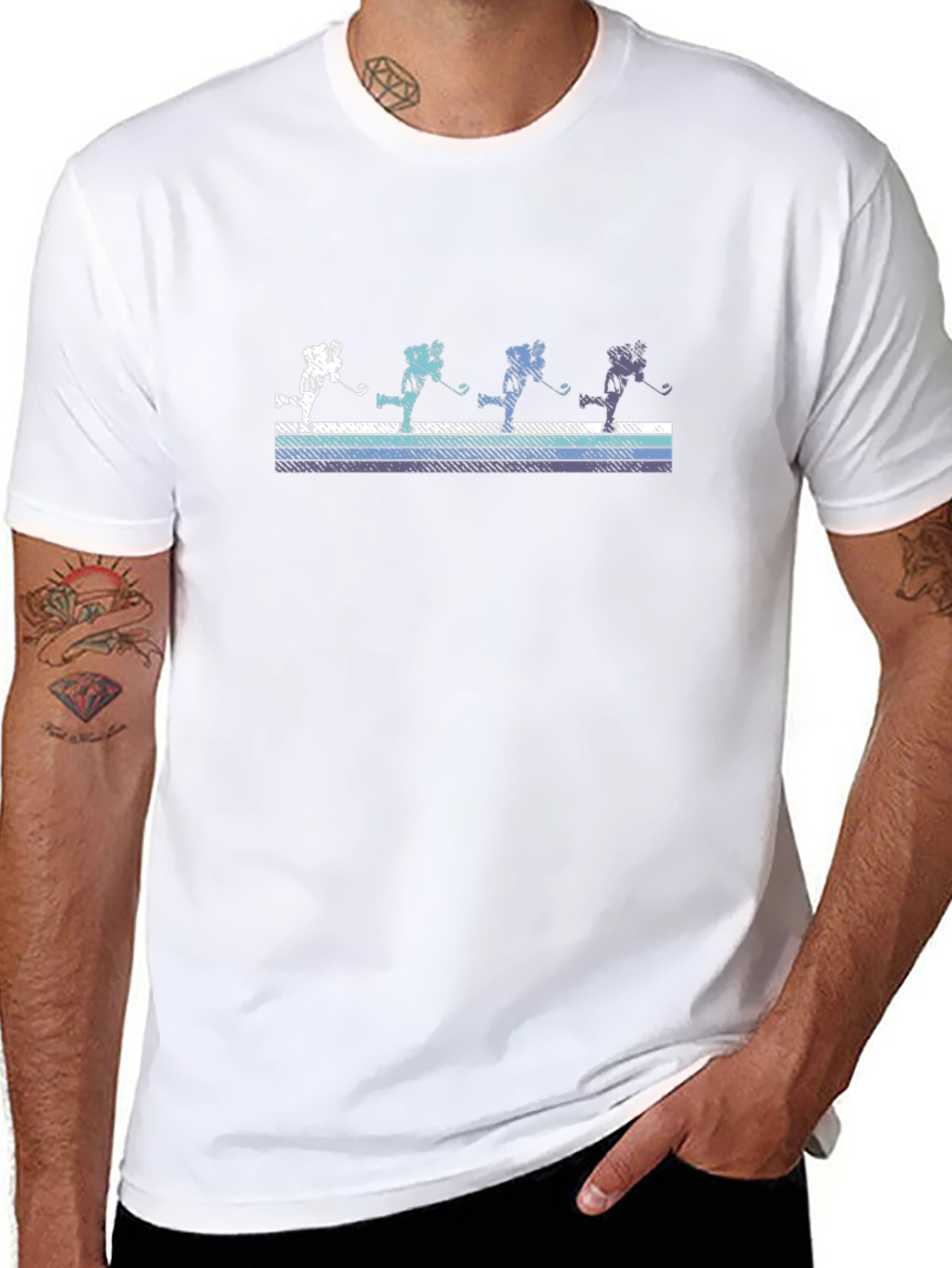 Retro Hockey Player T-Shirt