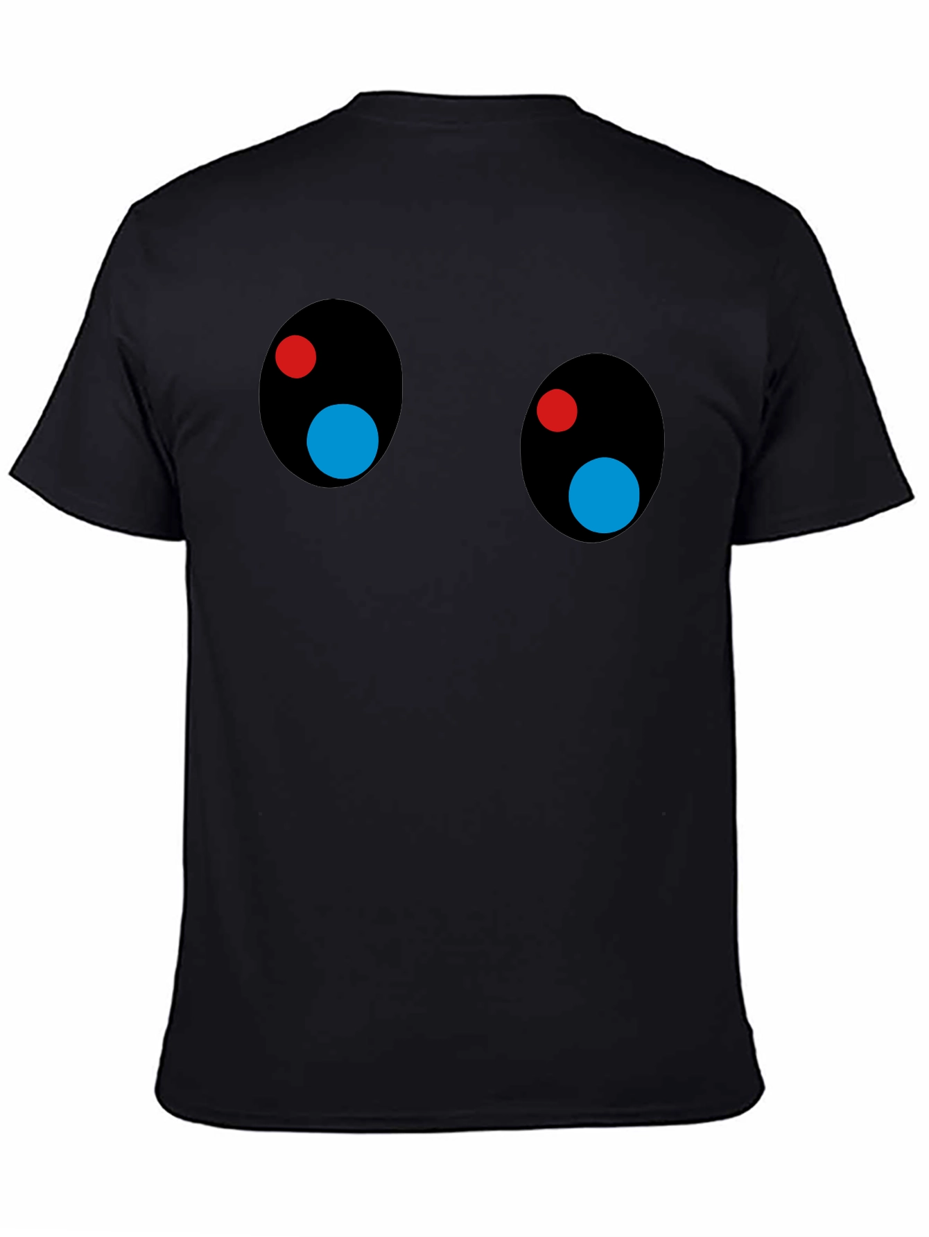 Humorous Eyes Graphic Black T-Shirt