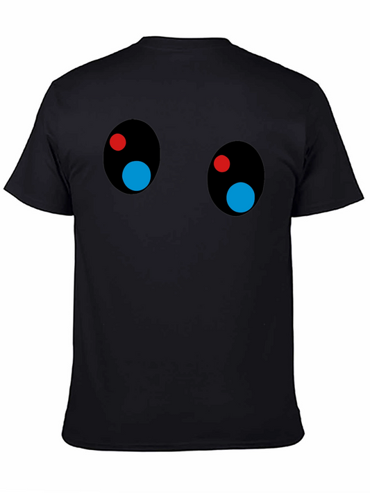 Humorous Eyes Graphic Black T-Shirt