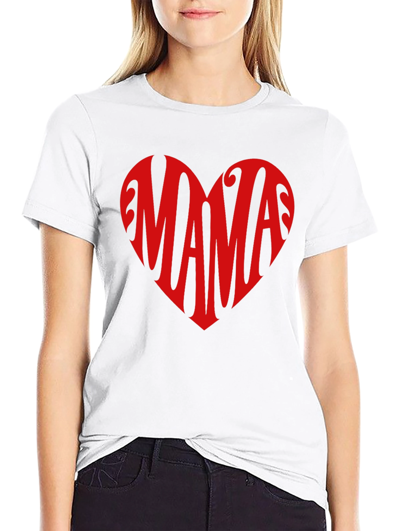 Mama Heart Graphic Tee - Perfect Mothers Day Gift