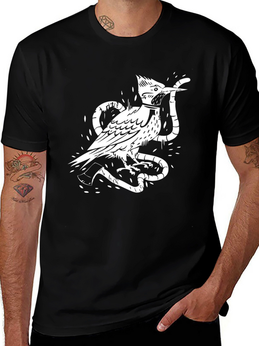 Bird & Snake Graphic Print Tee