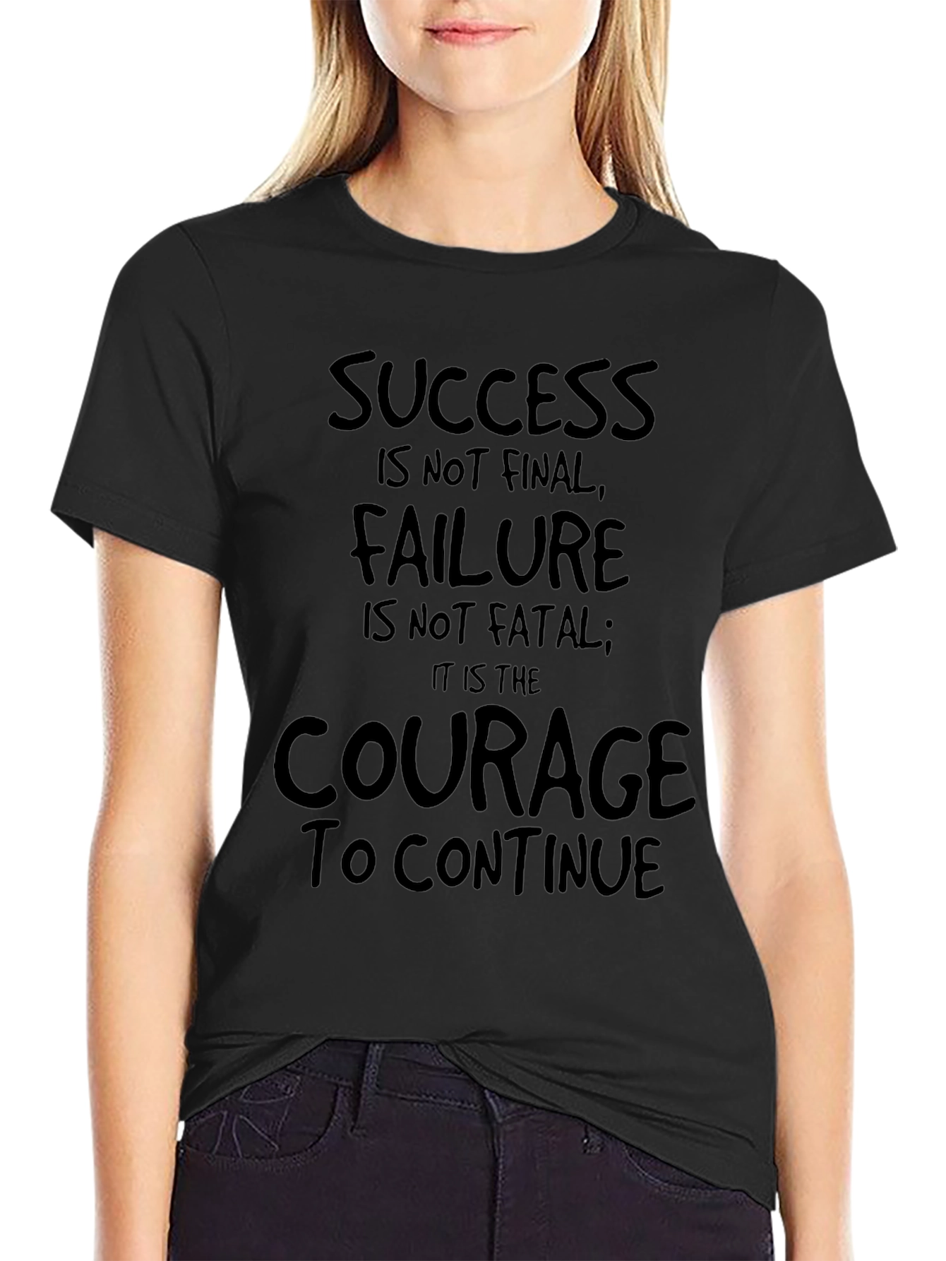 Motivational Graphic T-Shirt - Success Failure Courage
