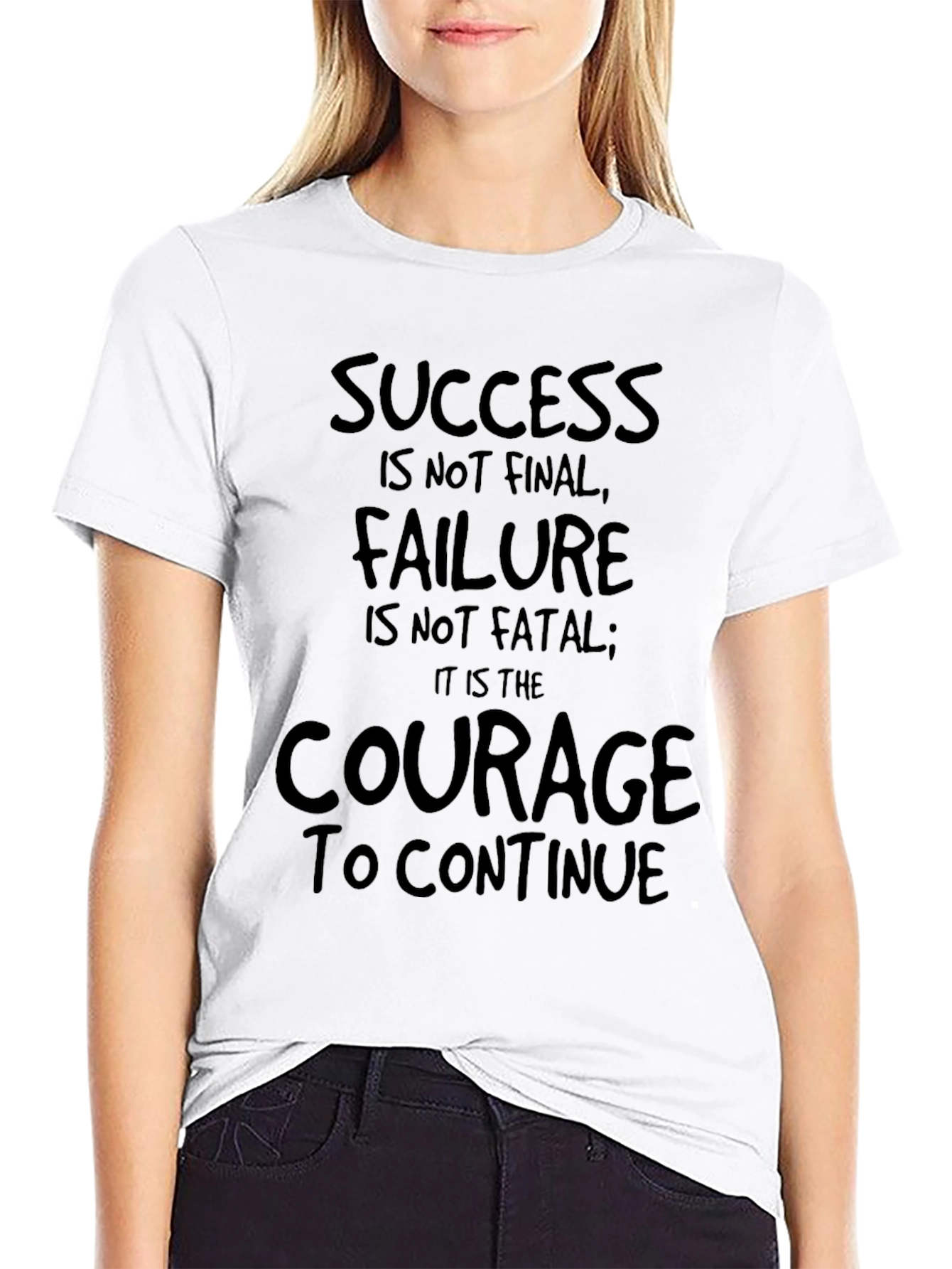 Motivational Graphic T-Shirt - Success Failure Courage