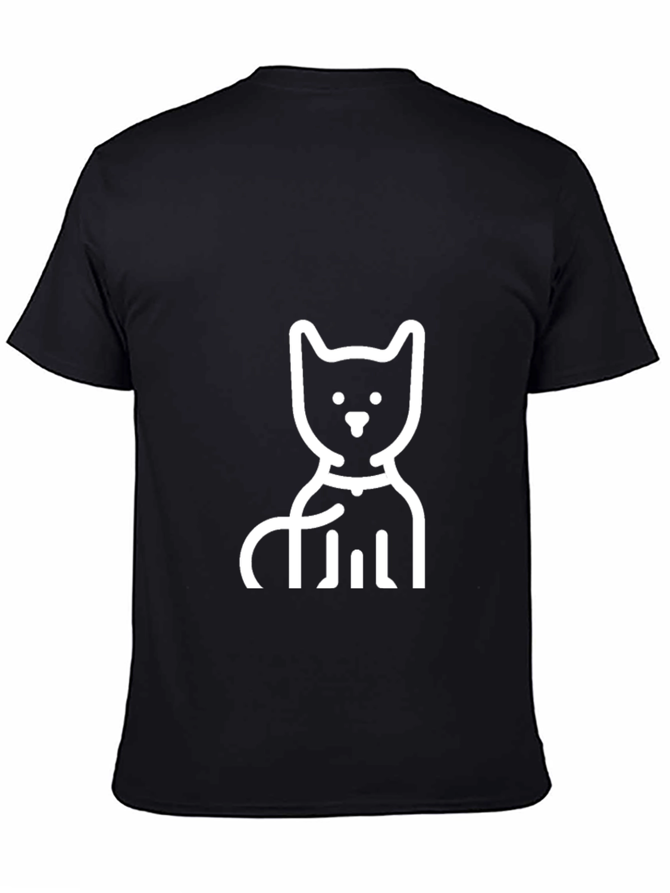 Cat Graphic Black T-Shirt - Cute Animal Tee