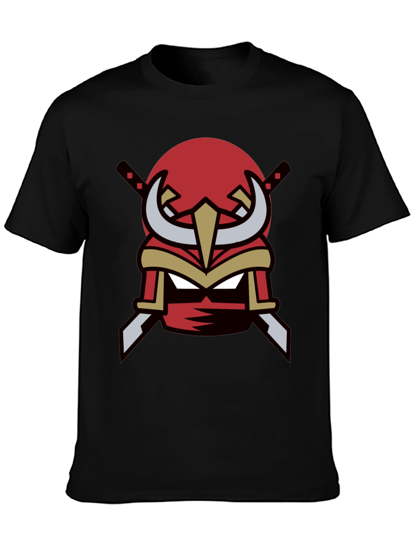 Red Ninja Mask Graphic Tee - Cool Samurai Style