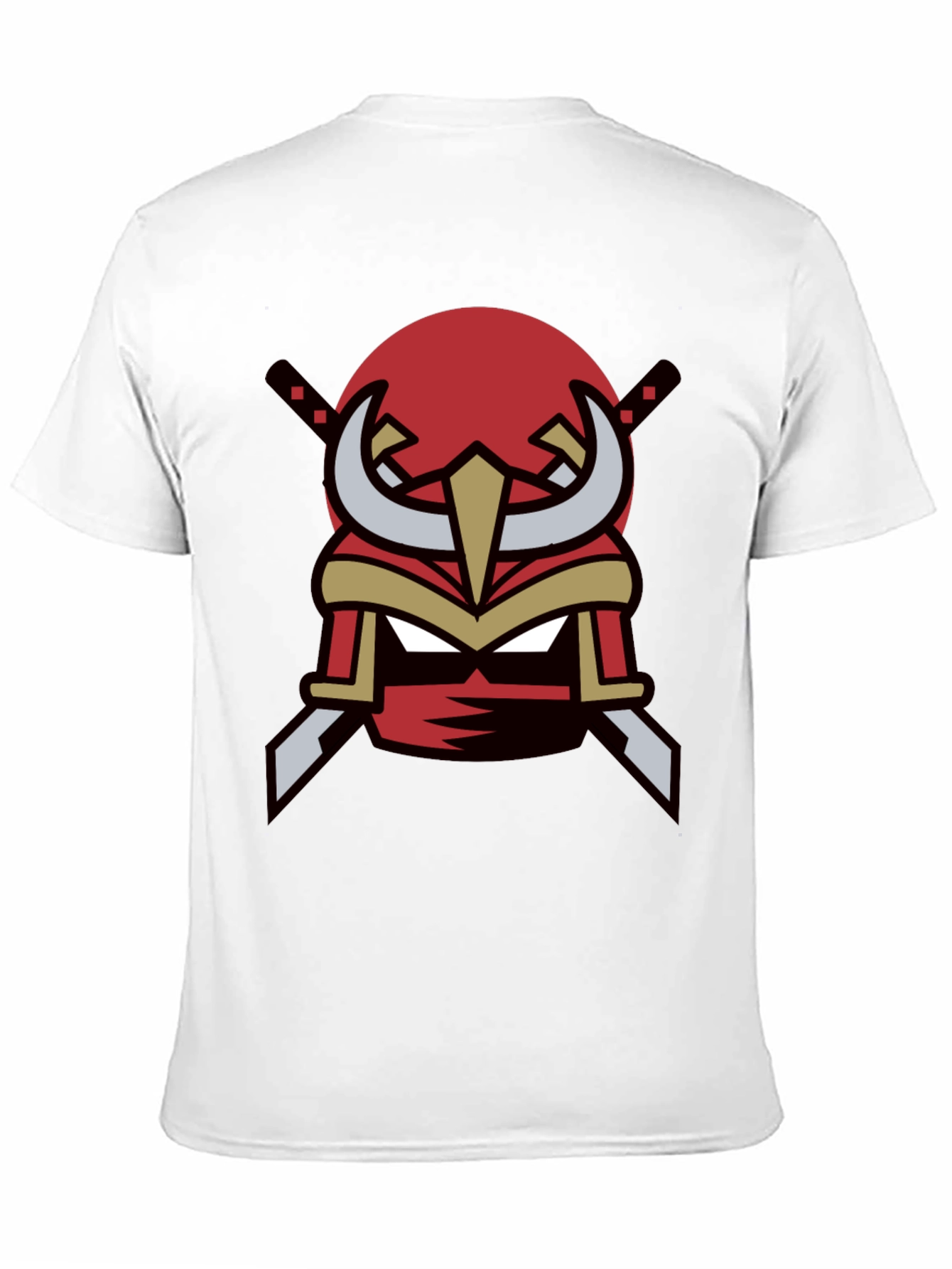 Red Ninja Mask Graphic Tee - Cool Samurai Style