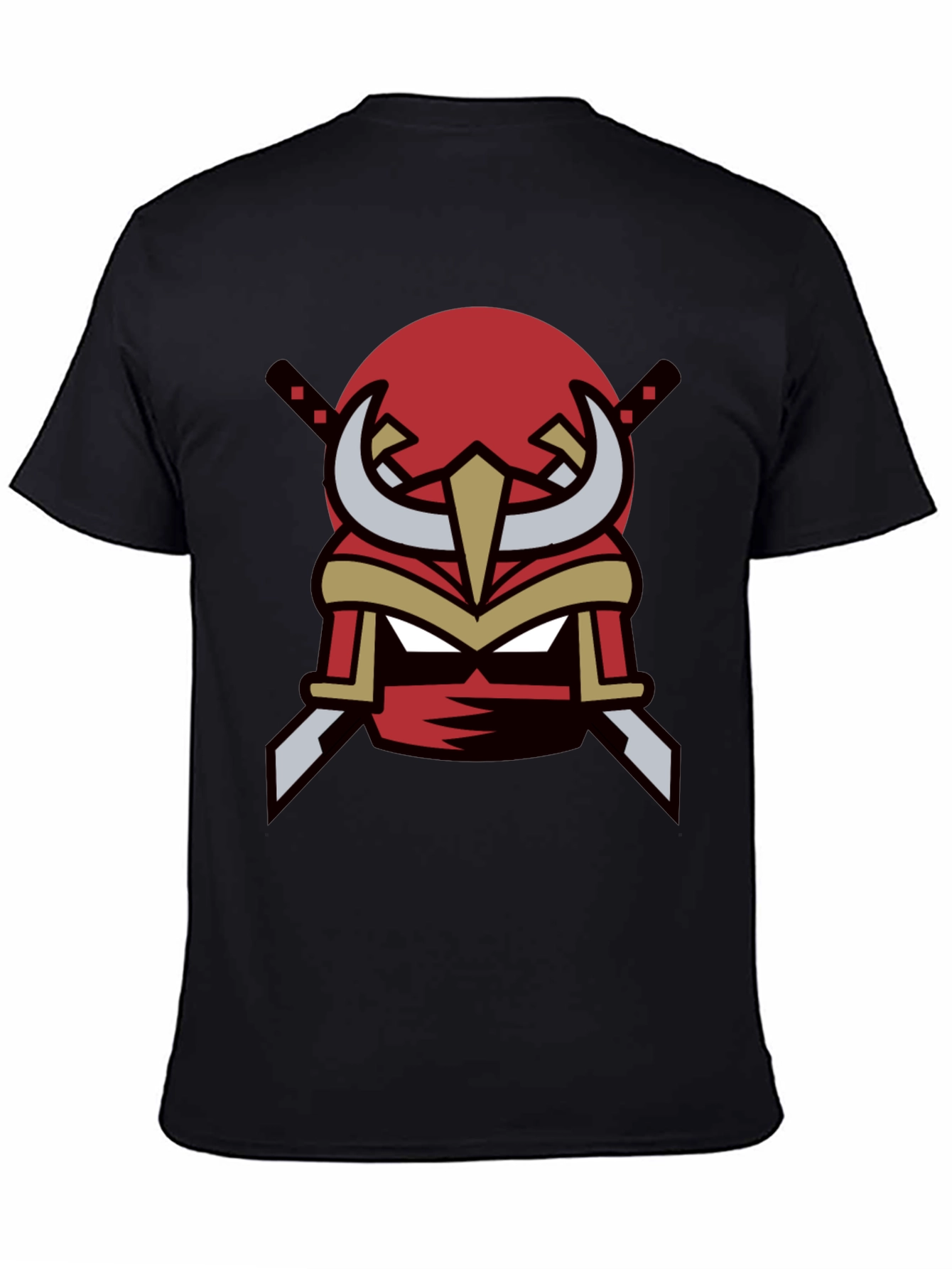 Red Ninja Mask Graphic Tee - Cool Samurai Style
