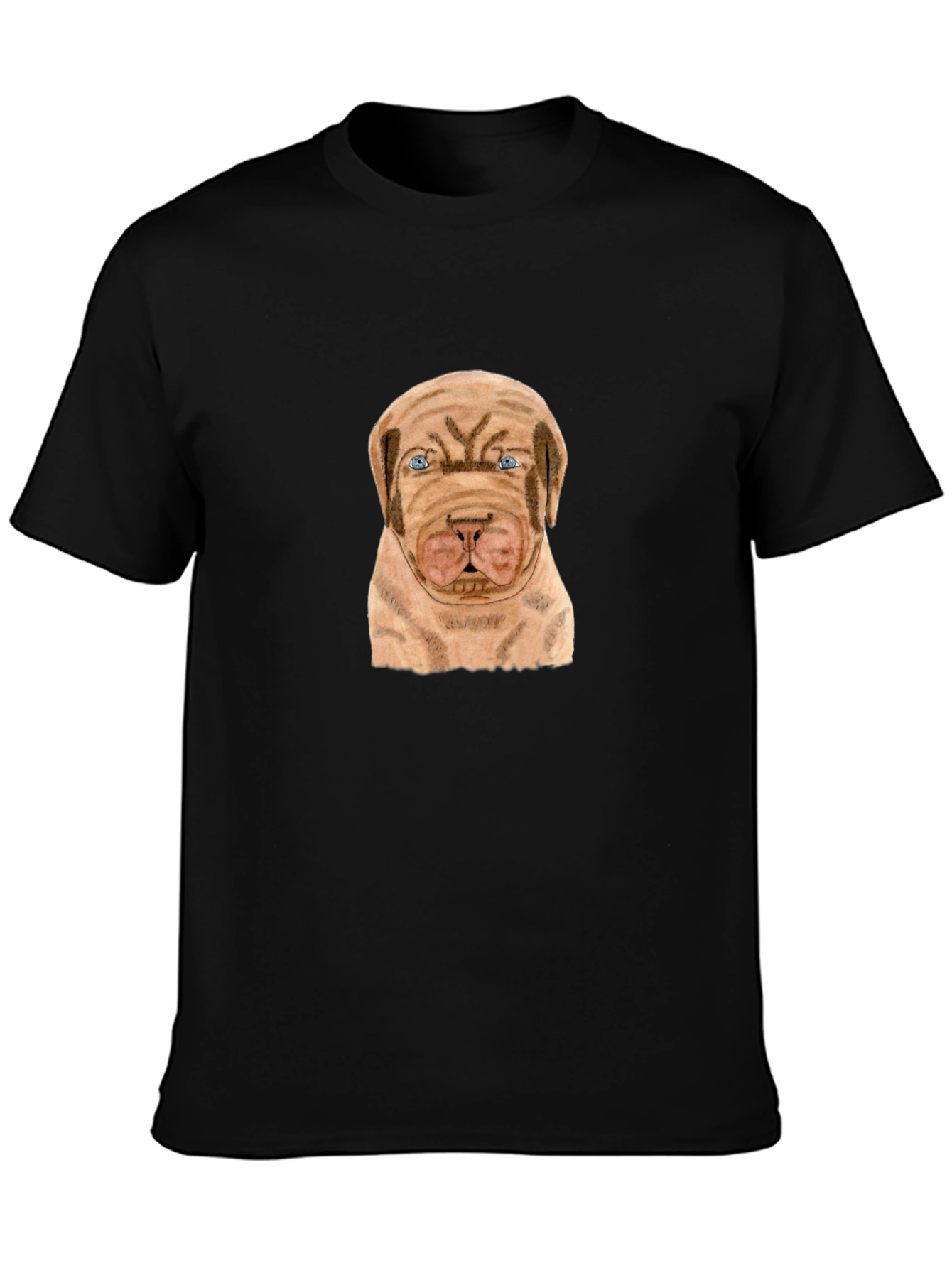Dog Graphic T-Shirt - Casual Black Tee