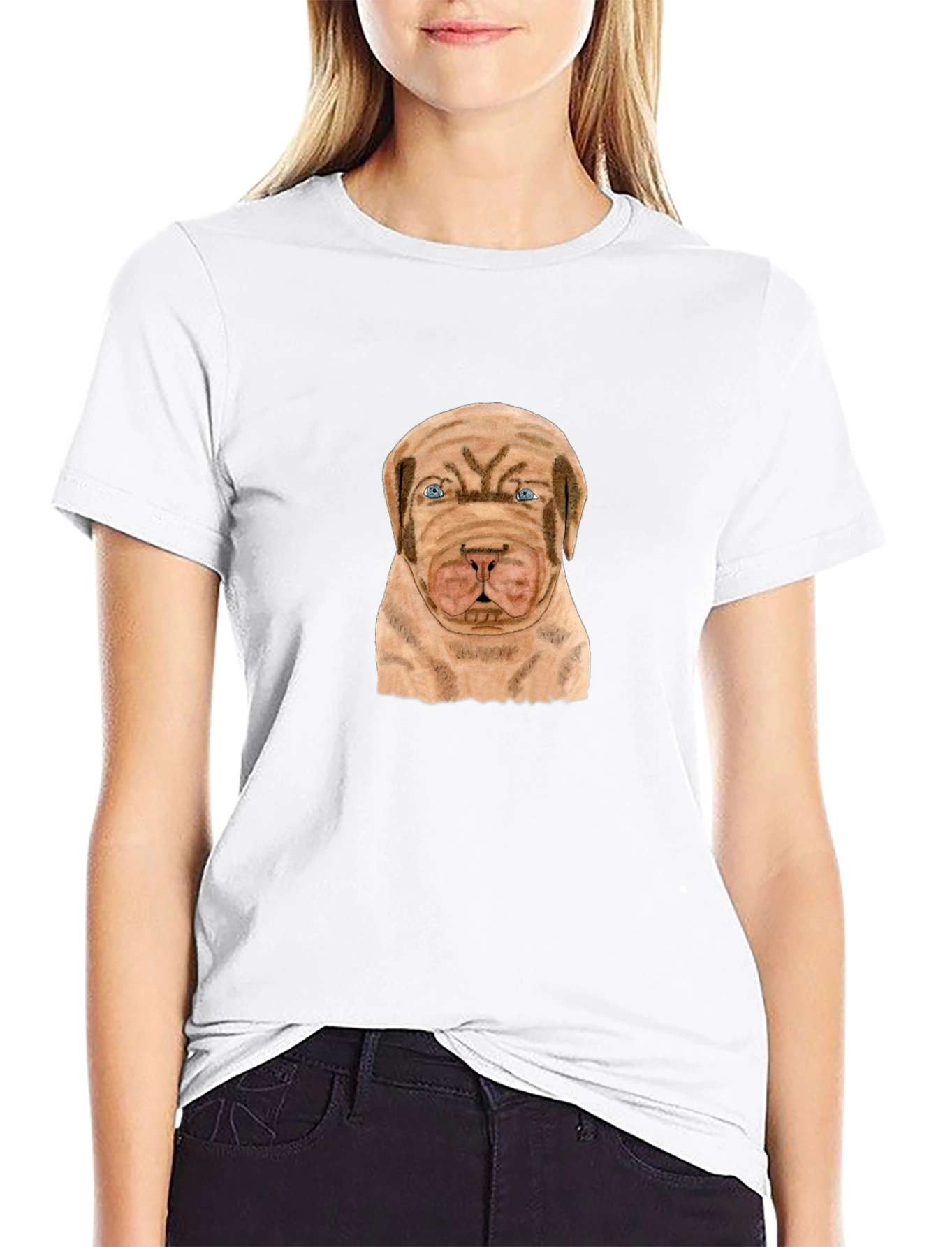 Dog Graphic T-Shirt - Casual Black Tee