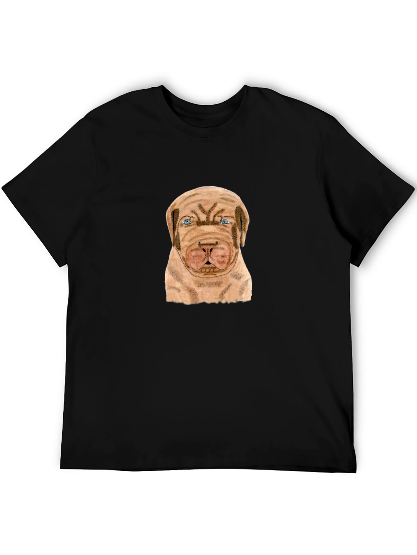 Dog Graphic T-Shirt - Casual Black Tee