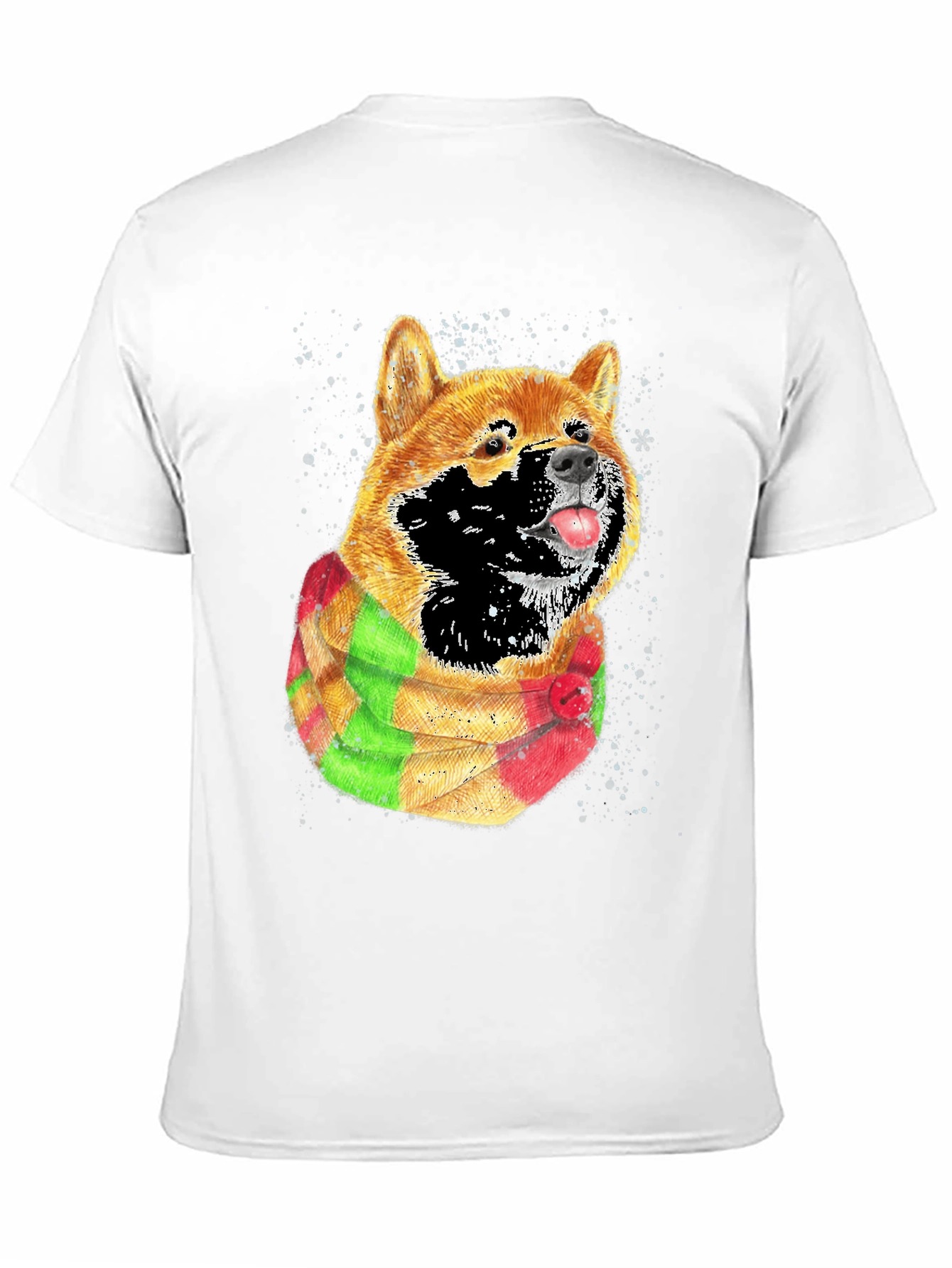 Shiba Inu Dog Scarf Graphic T-Shirt