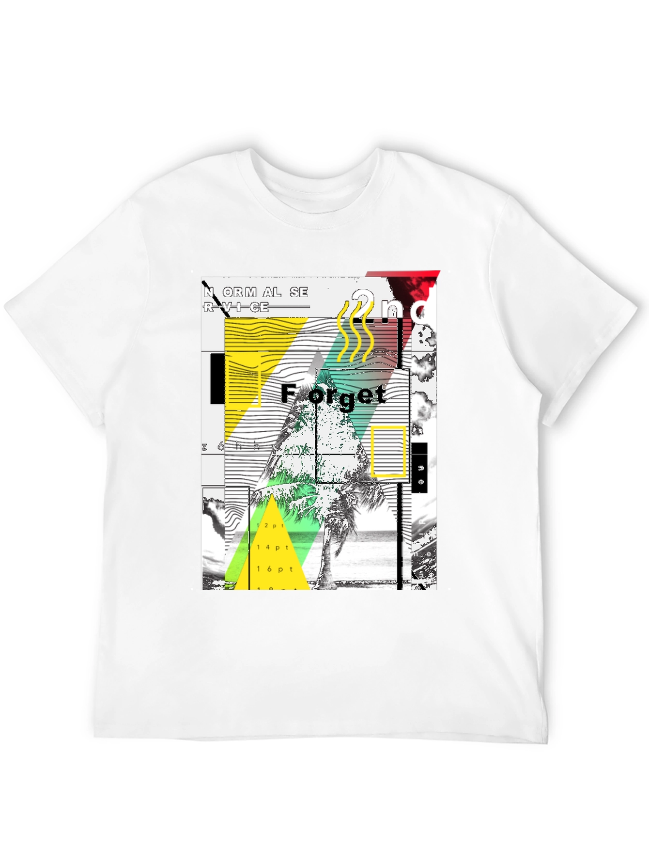 Abstract Graphic Print Mens Black T-Shirt