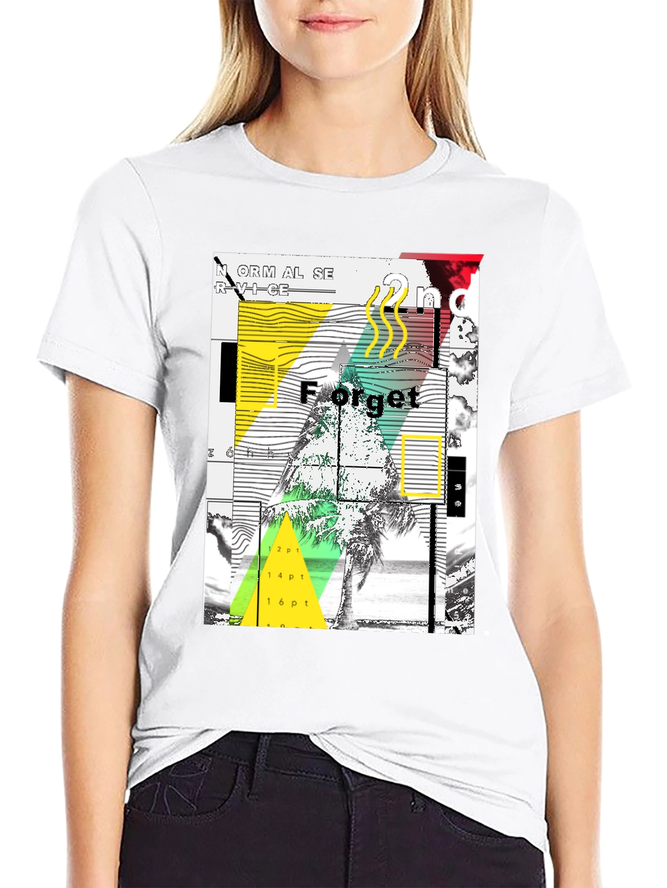 Abstract Graphic Print Mens Black T-Shirt