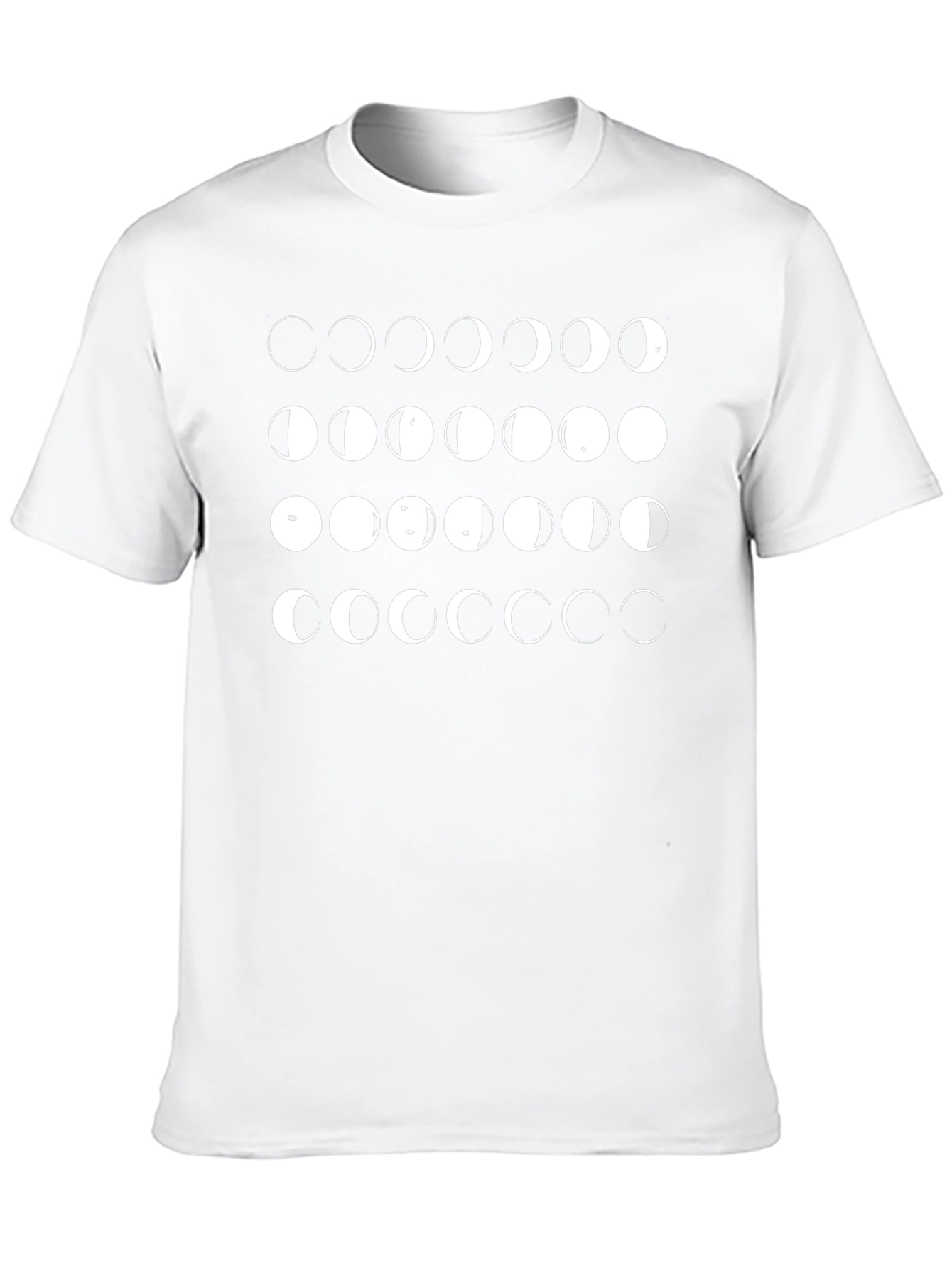 Lunar Phase Graphic Tee - Black Cotton