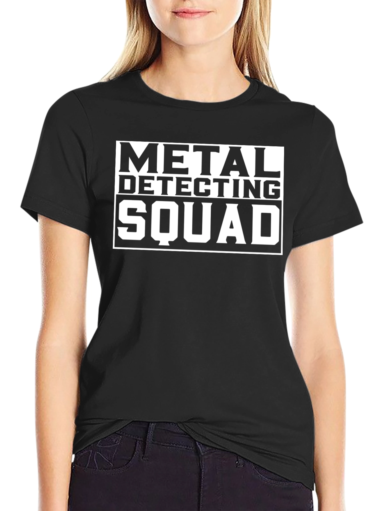 Metal Detecting Squad Black Graphic Tee