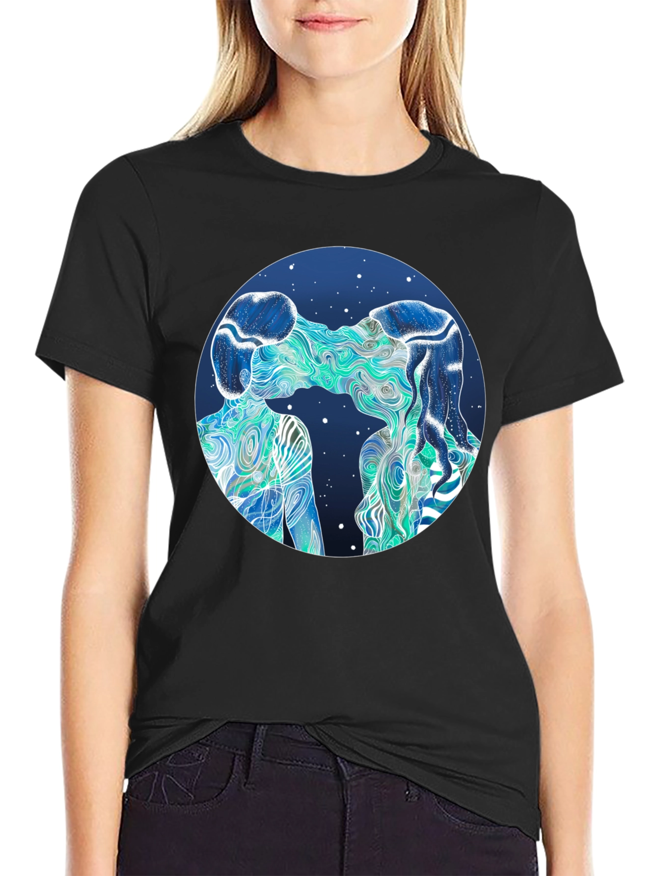 Abstract Lovers Graphic T-Shirt