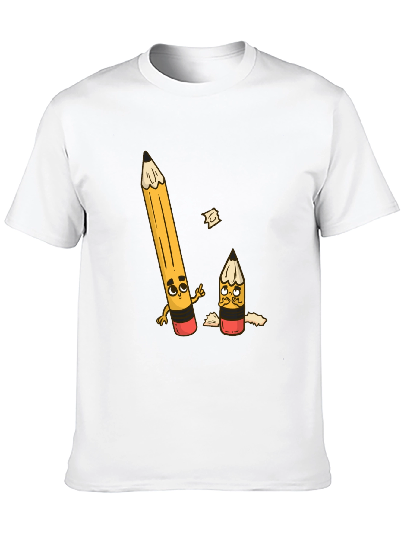 Funny Pencil Graphic T-Shirt - Black Cotton Tee