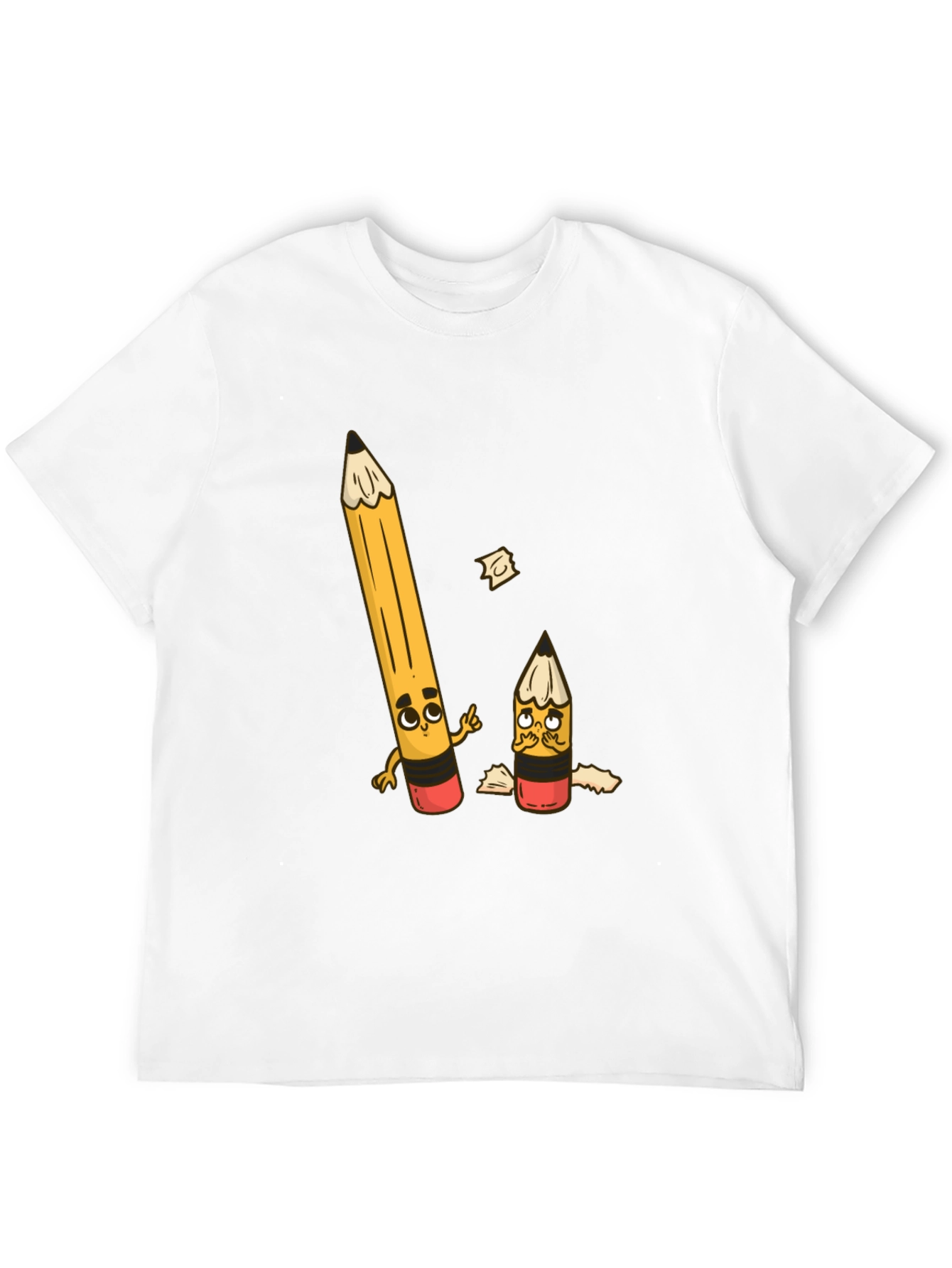 Funny Pencil Graphic T-Shirt - Black Cotton Tee