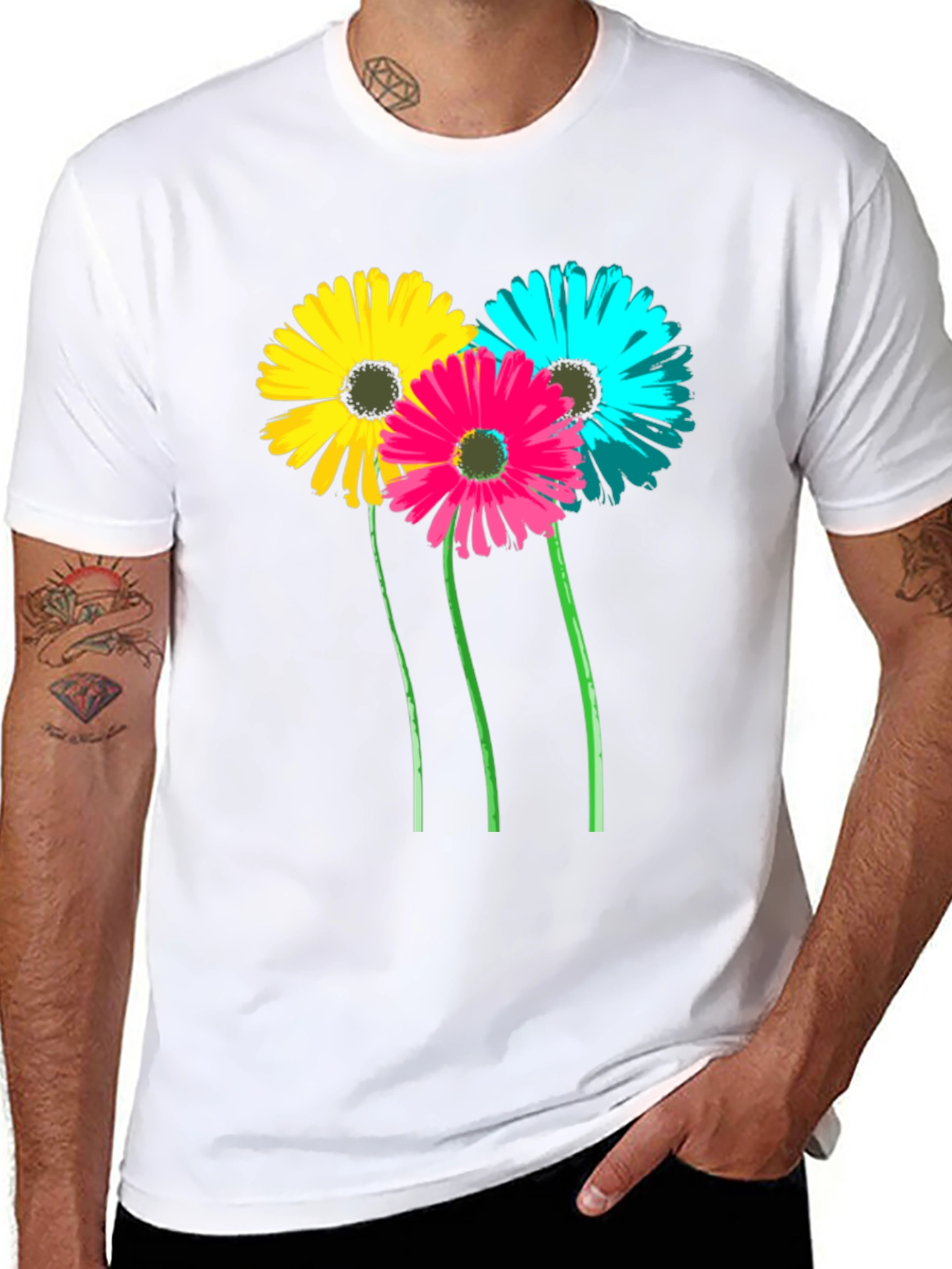 Floral Graphic Tee - Black