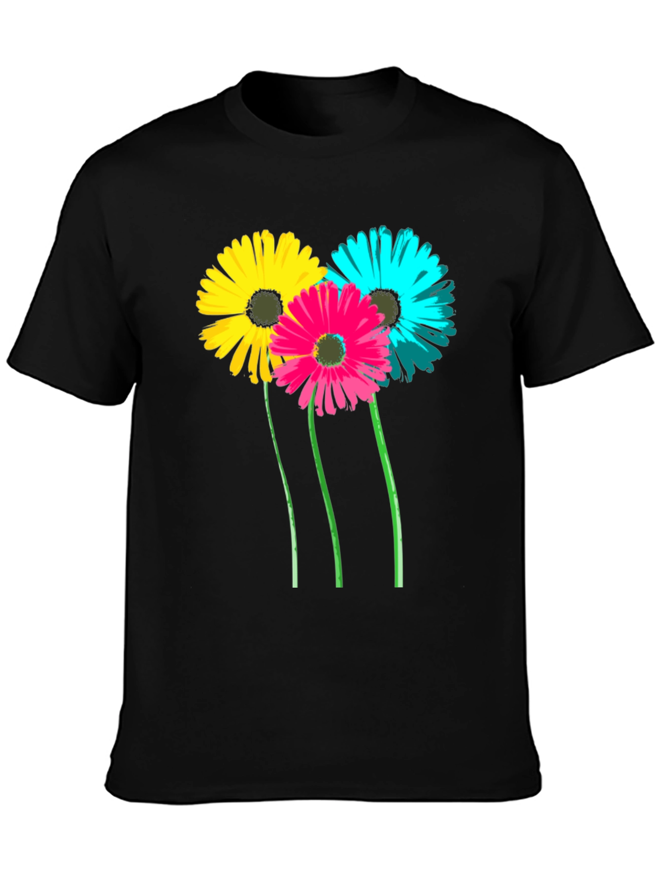 Floral Graphic Tee - Black