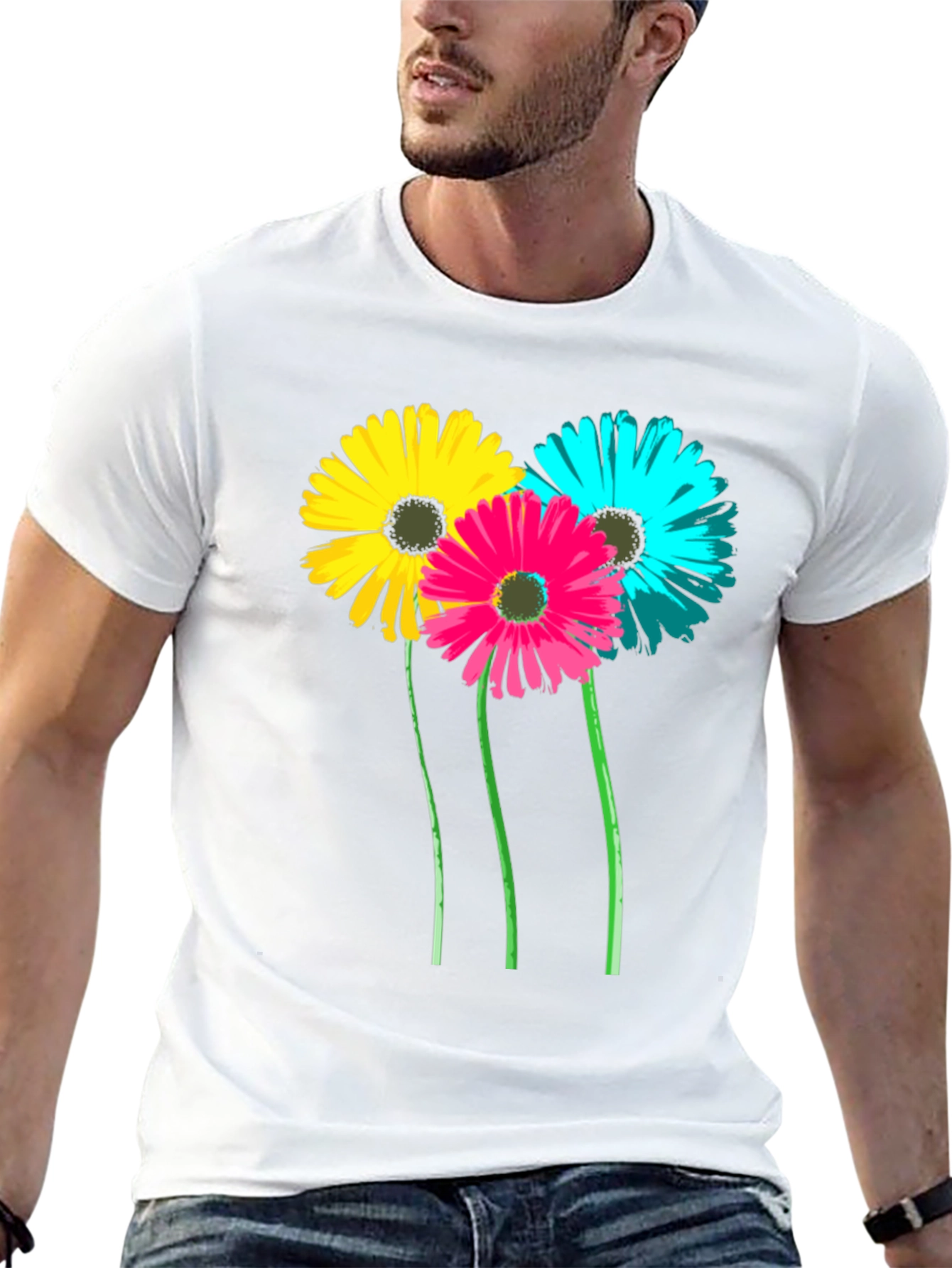 Floral Graphic Tee - Black