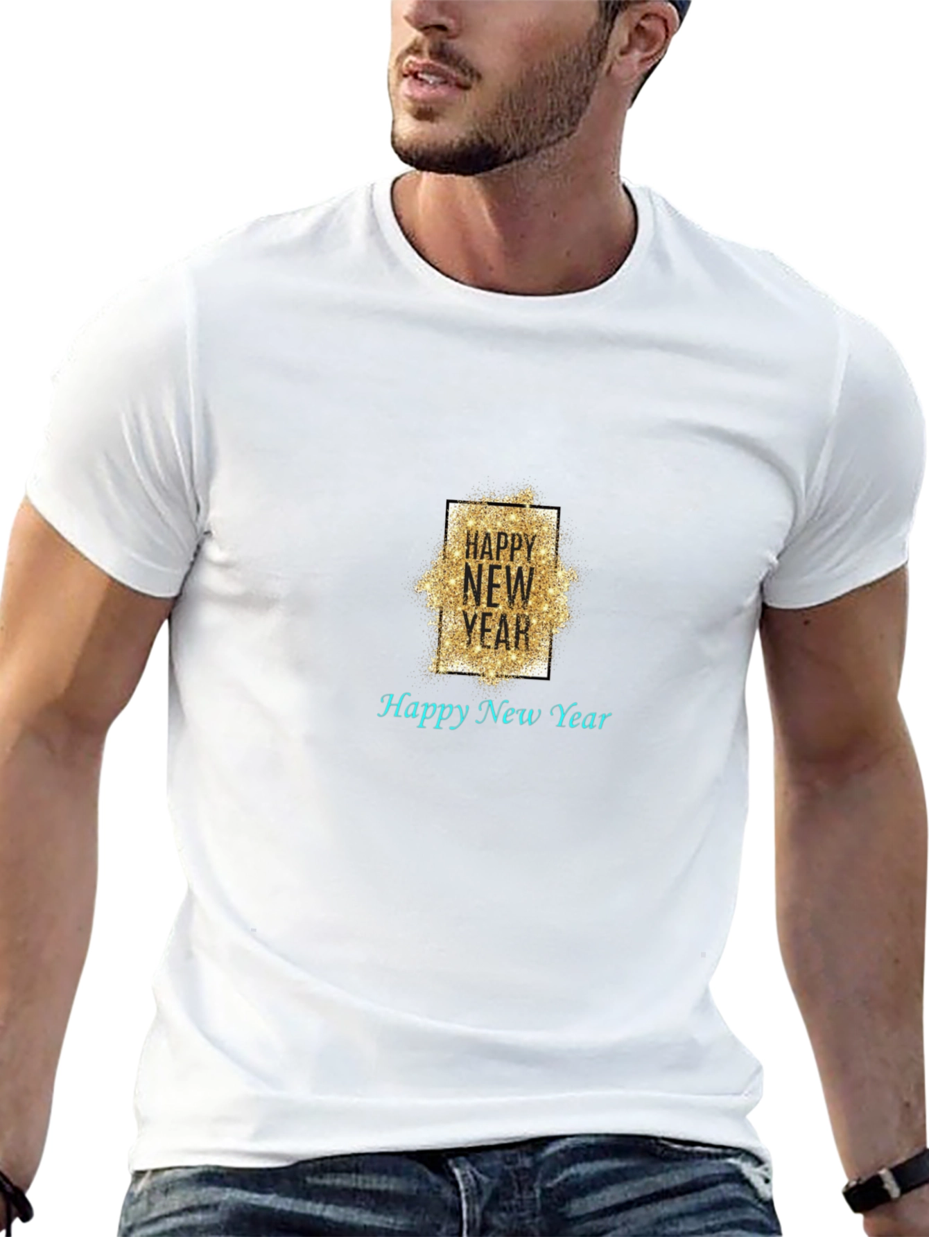Happy New Year Black T-Shirt