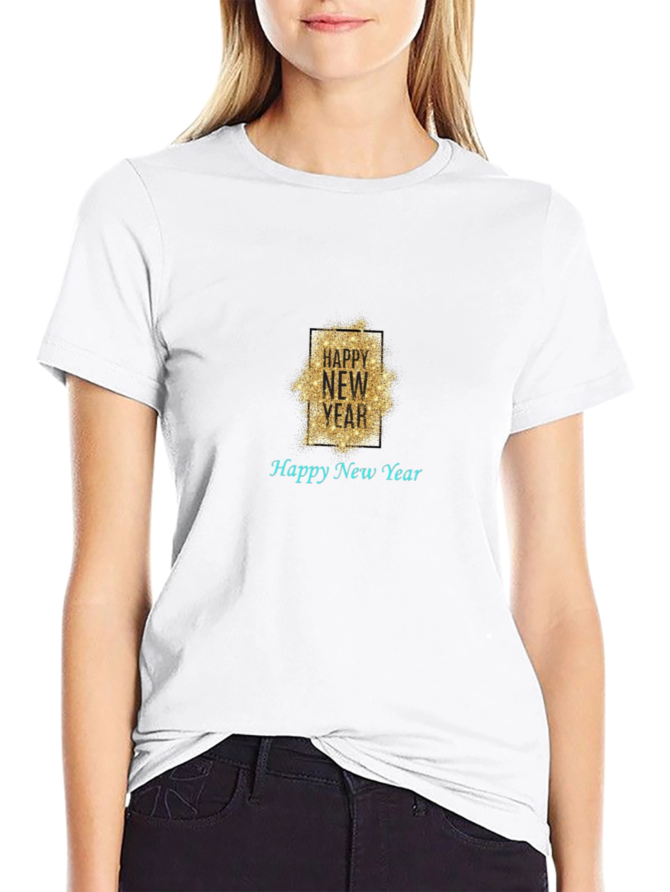 Happy New Year Black T-Shirt