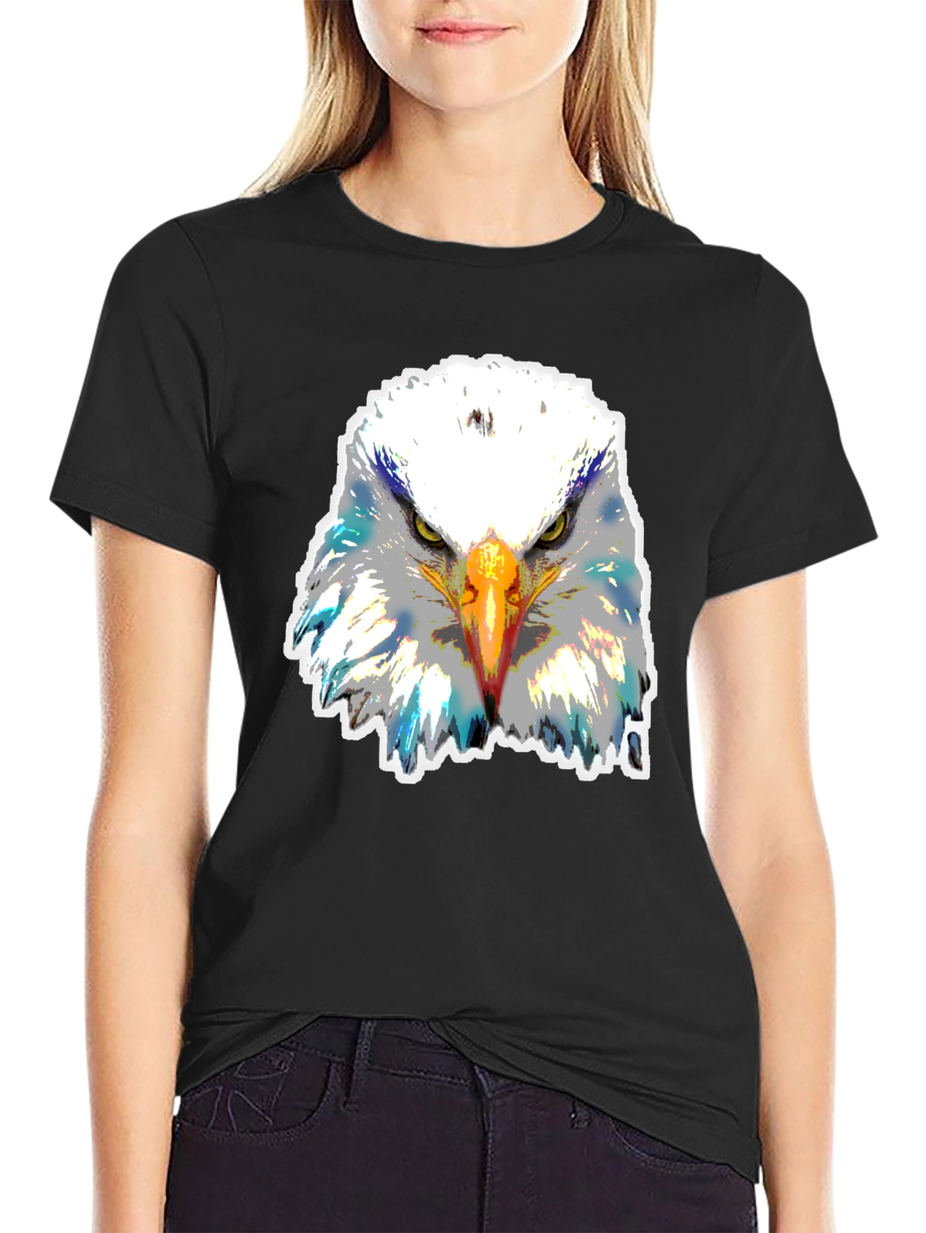 Bald Eagle Graphic T-Shirt - Black