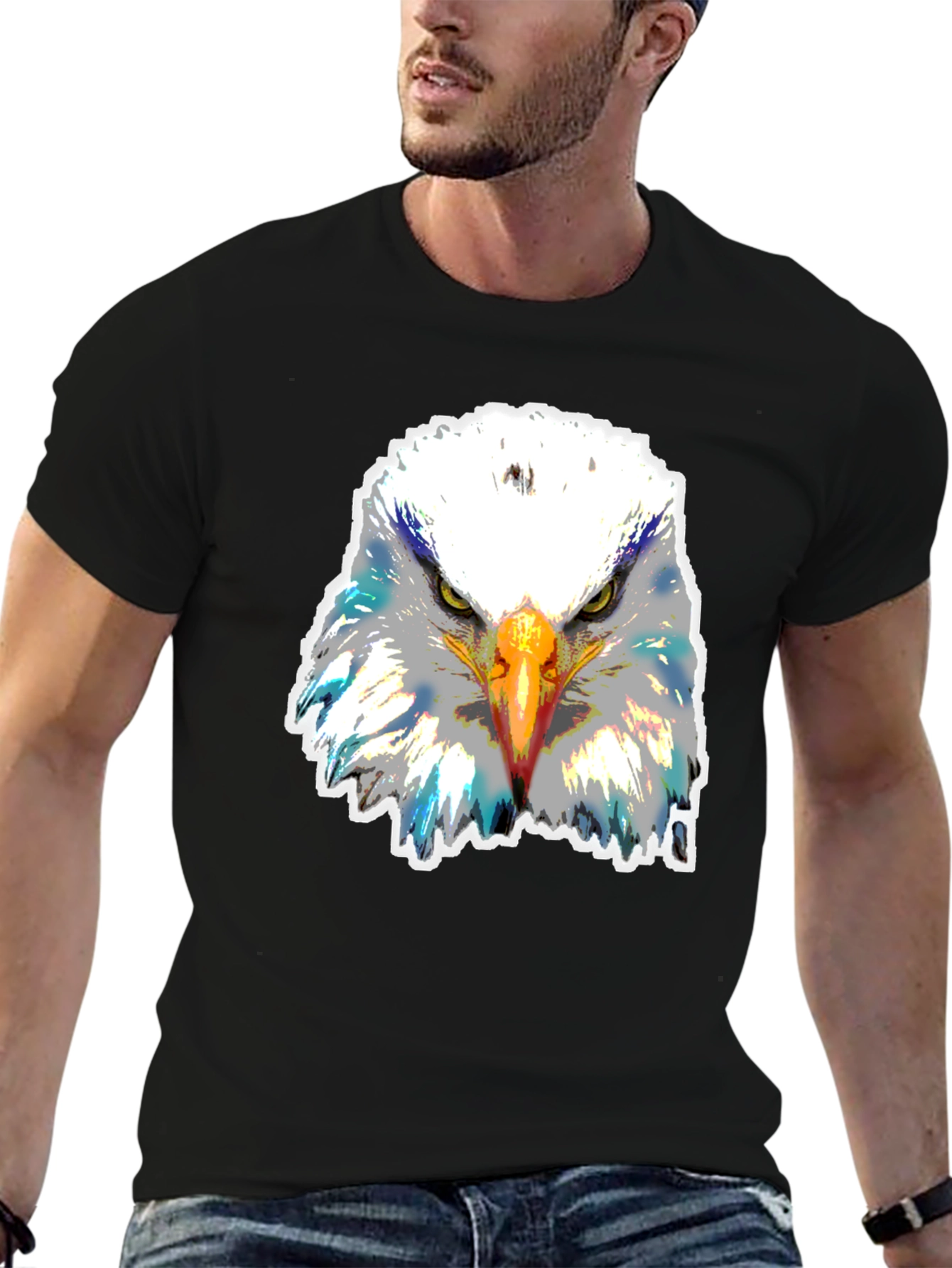 Bald Eagle Graphic T-Shirt - Black