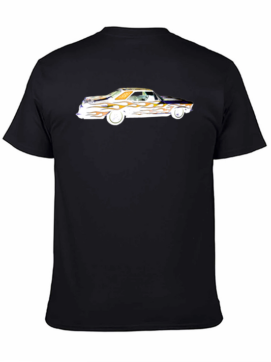 Classic Car Flames Graphic Tee - Cool Style