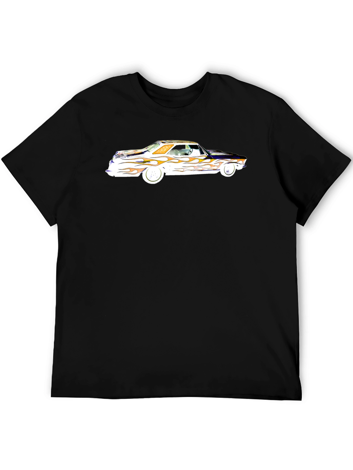 Classic Car Flames Graphic Tee - Cool Style