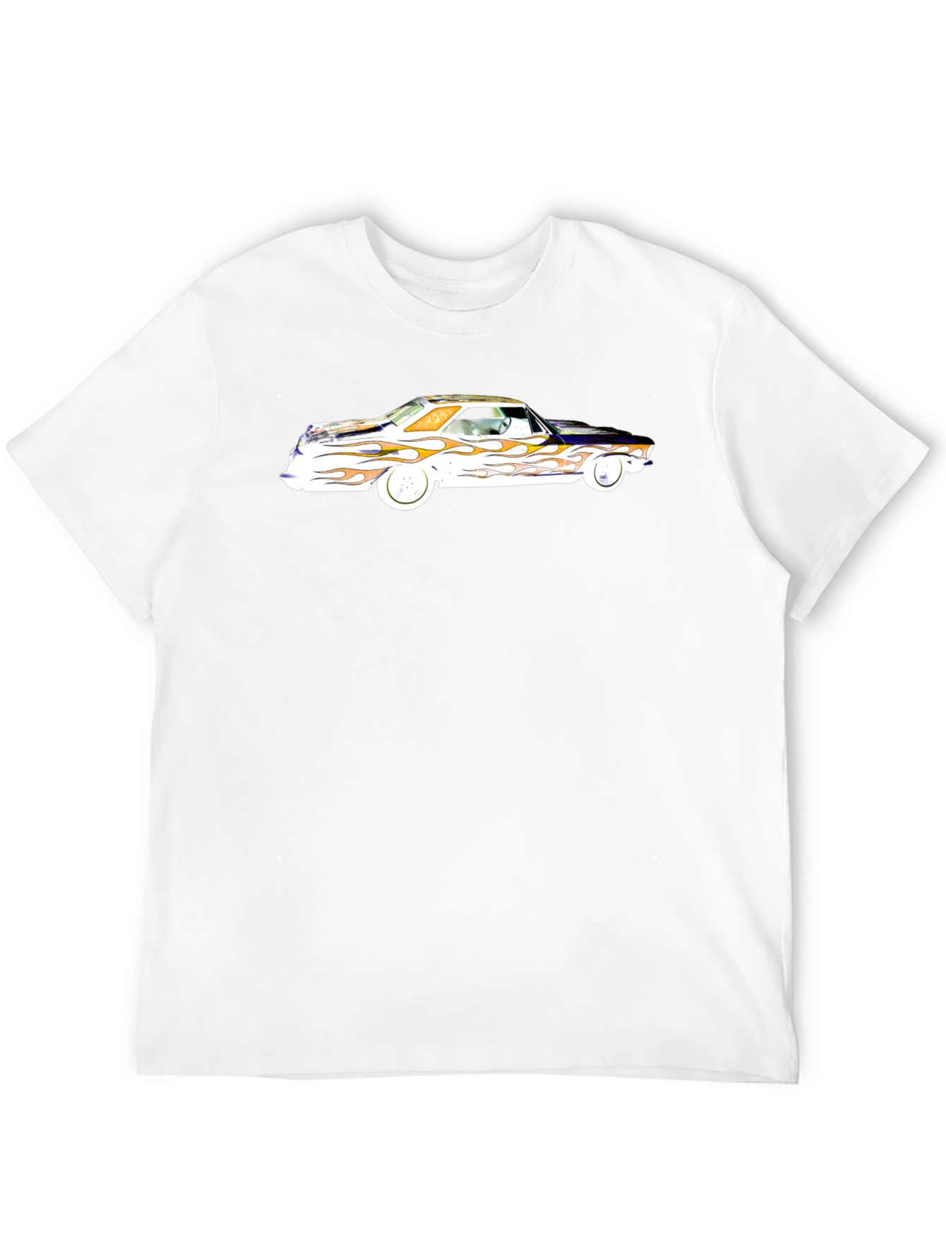 Classic Car Flames Graphic Tee - Cool Style