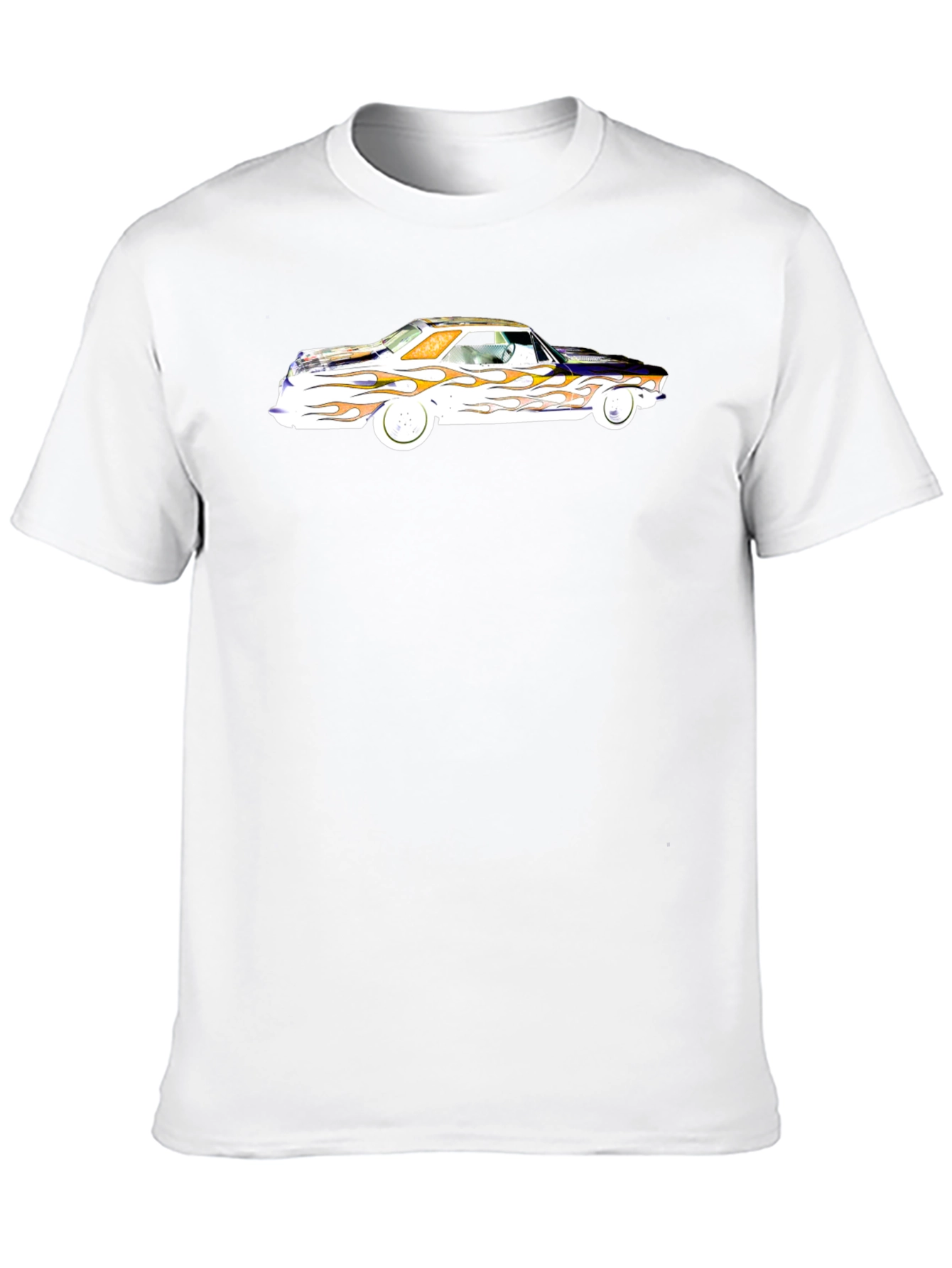 Classic Car Flames Graphic Tee - Cool Style