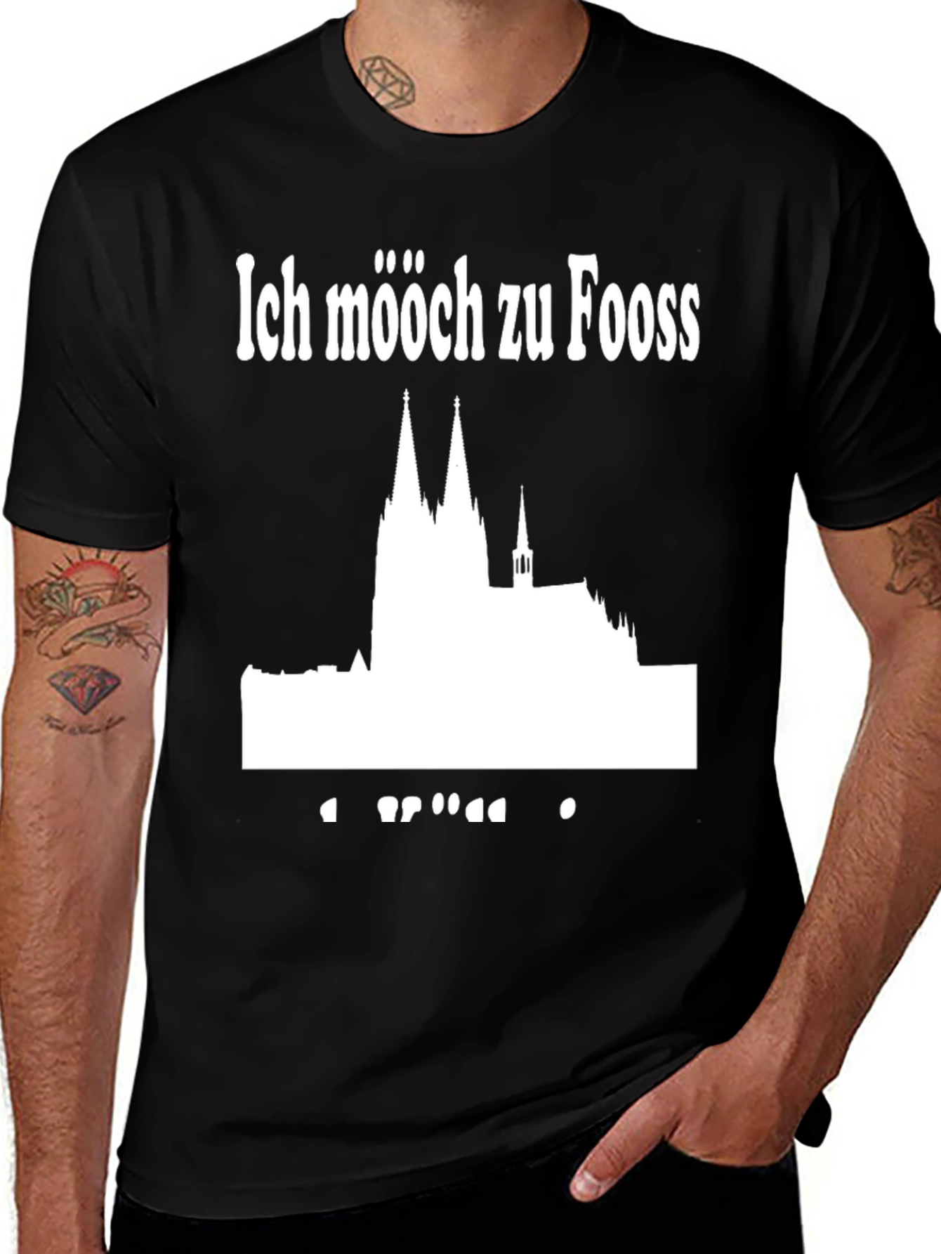 Ich Mööch Zu Fooss Black T-Shirt