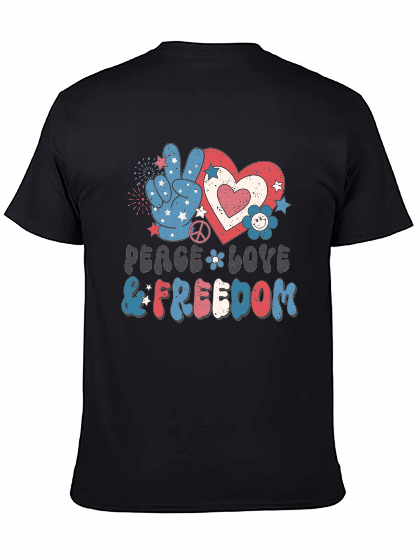 Peace Love and Freedom Patriotic T-Shirt