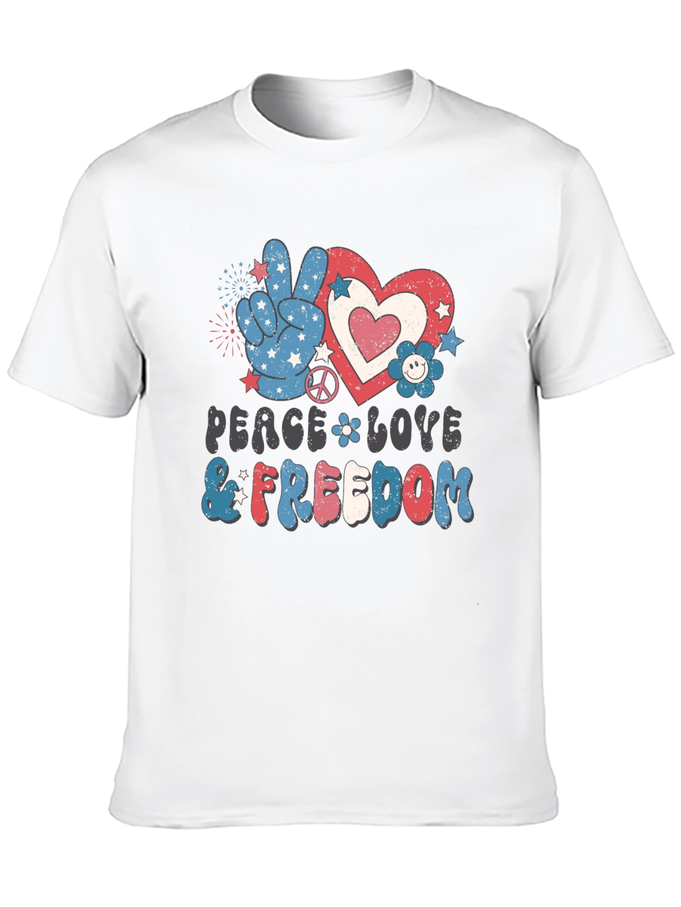 Peace Love and Freedom Patriotic T-Shirt
