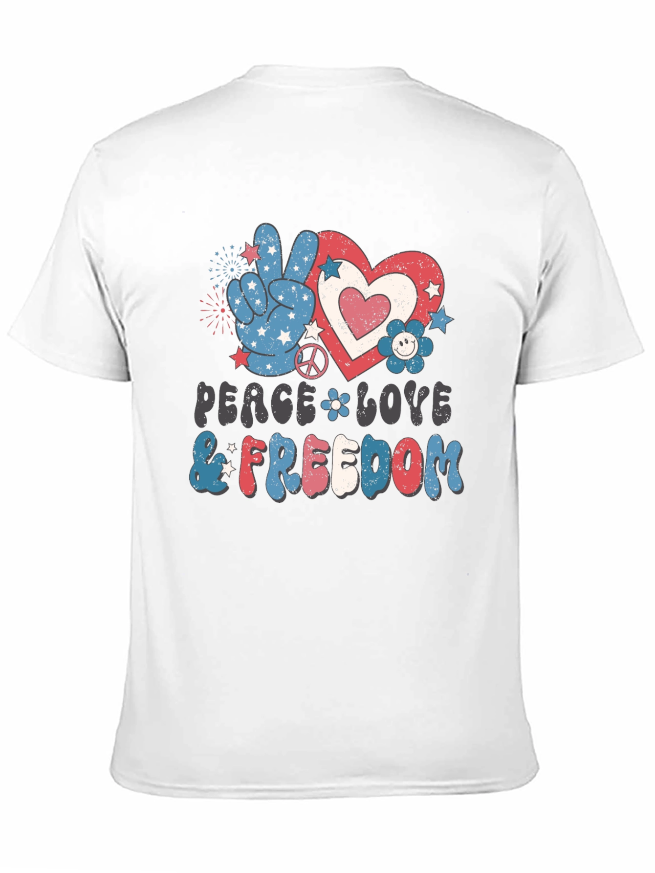 Peace Love and Freedom Patriotic T-Shirt