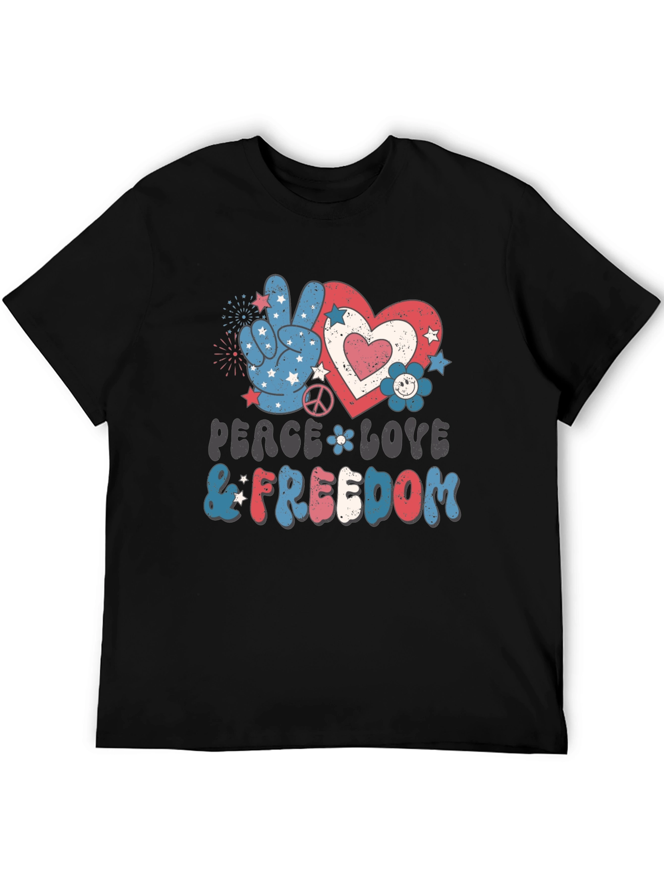 Peace Love and Freedom Patriotic T-Shirt