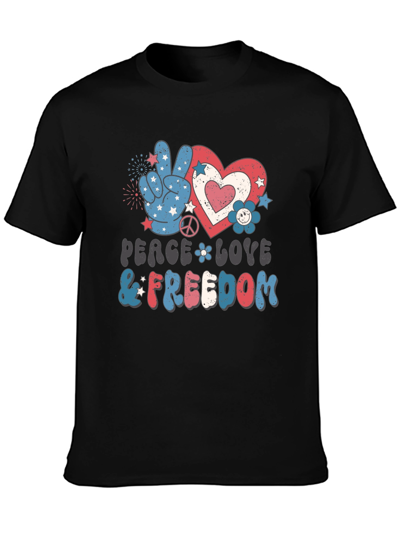 Peace Love and Freedom Patriotic T-Shirt