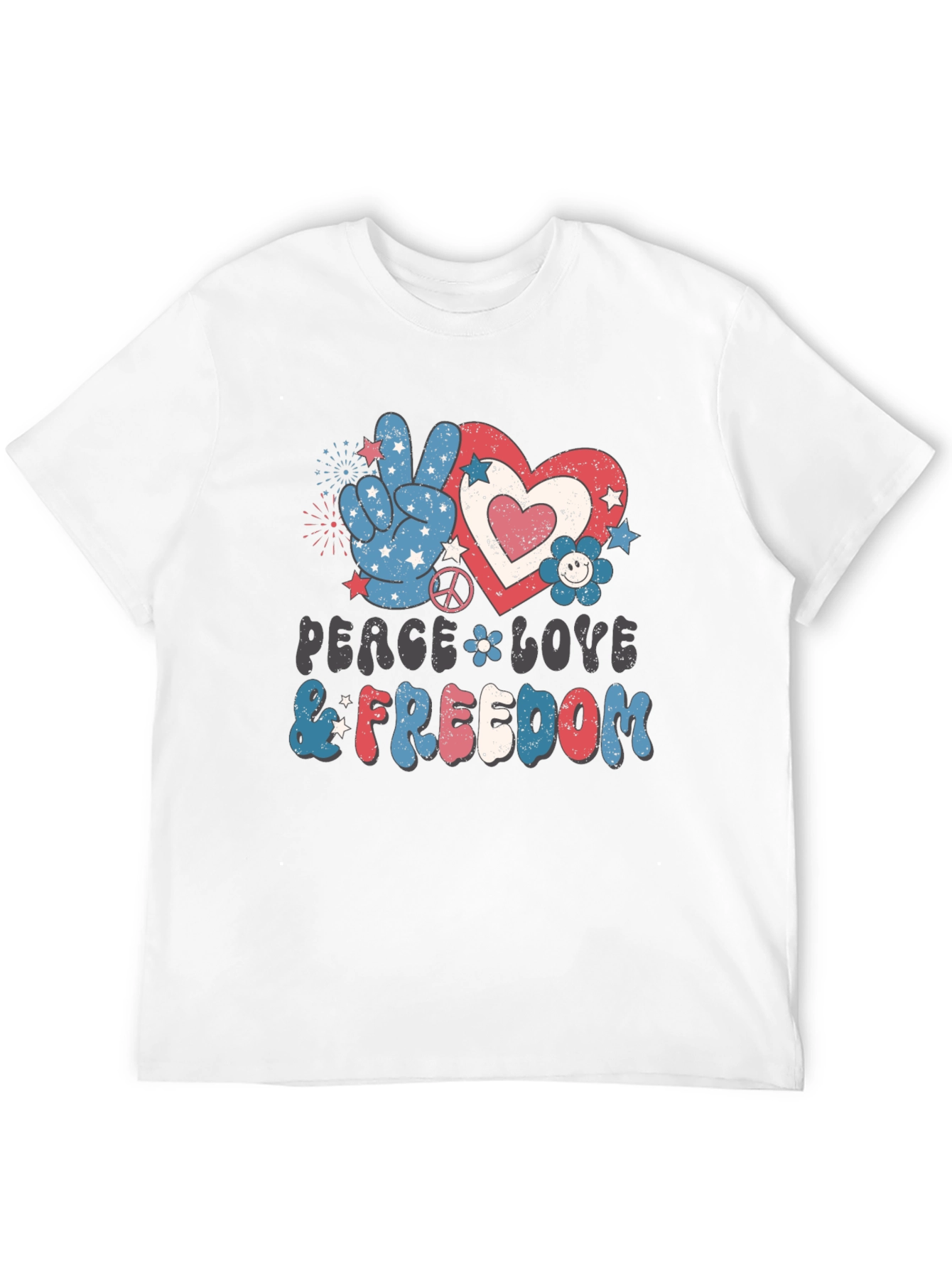 Peace Love and Freedom Patriotic T-Shirt